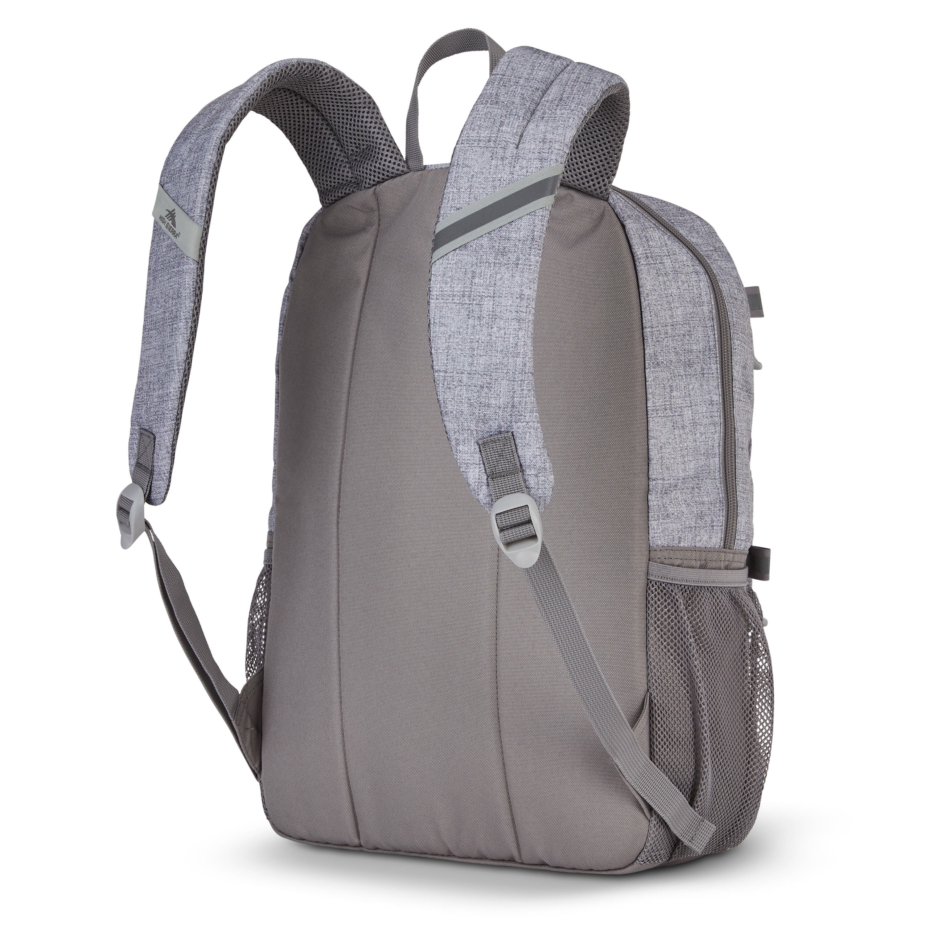 High Sierra Everclass Backpack in Silver Heather — back view