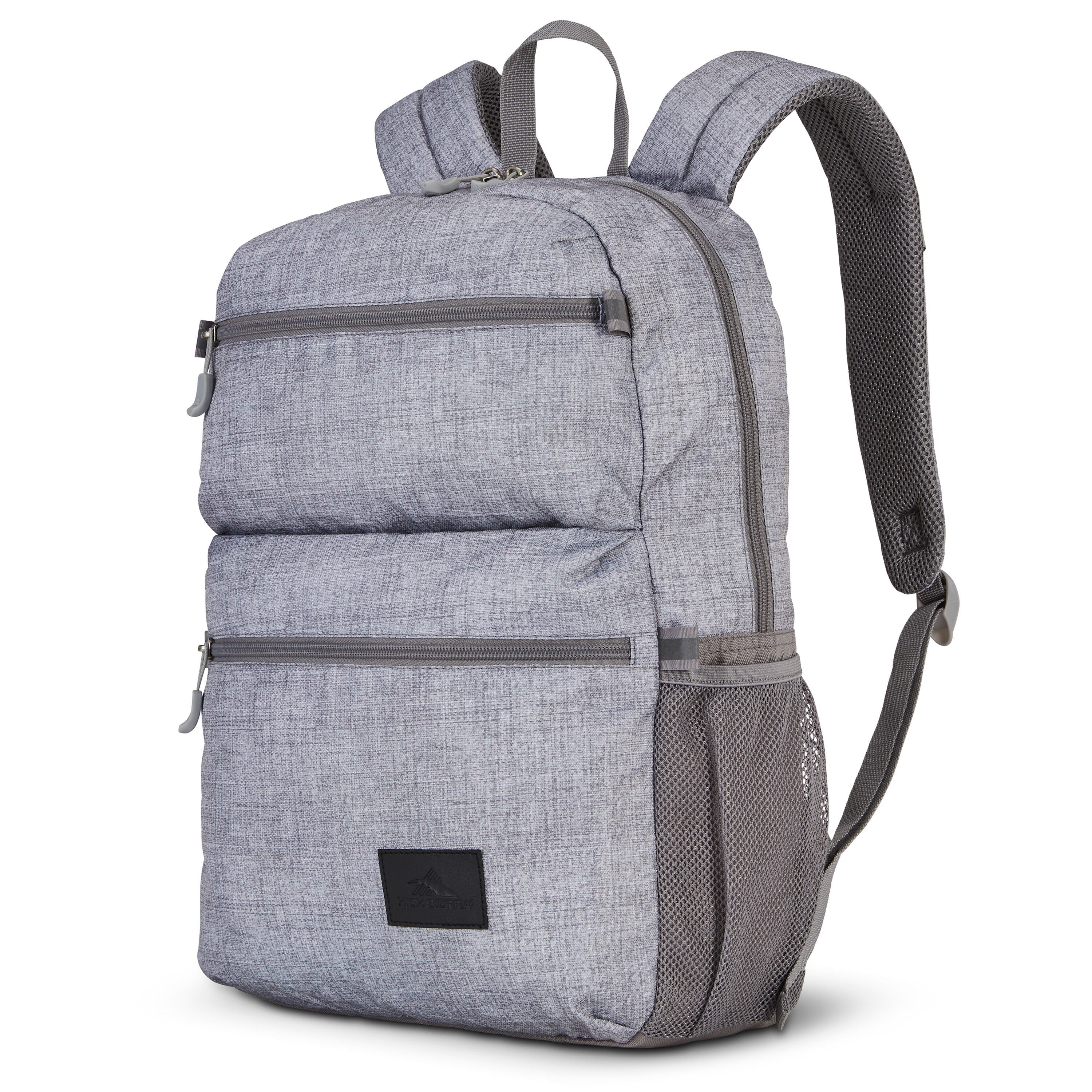 High Sierra Everclass Backpack in Silver Heather — front view