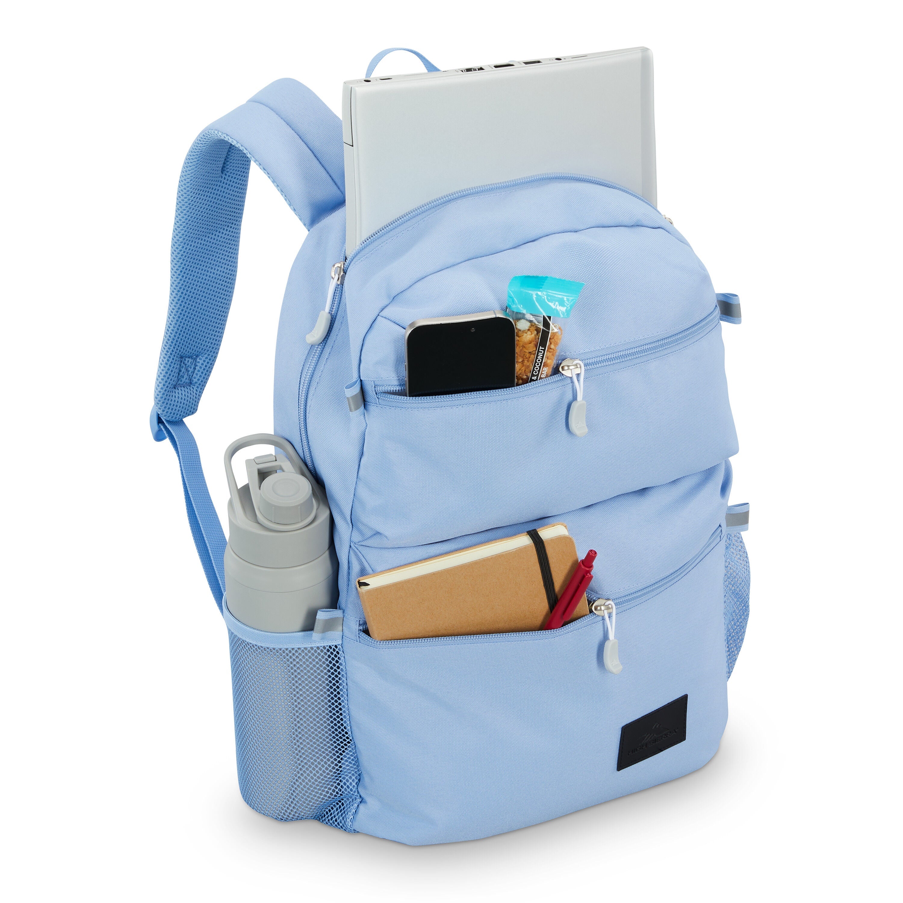High Sierra Everclass Backpack in Cornflower Blue — interior view