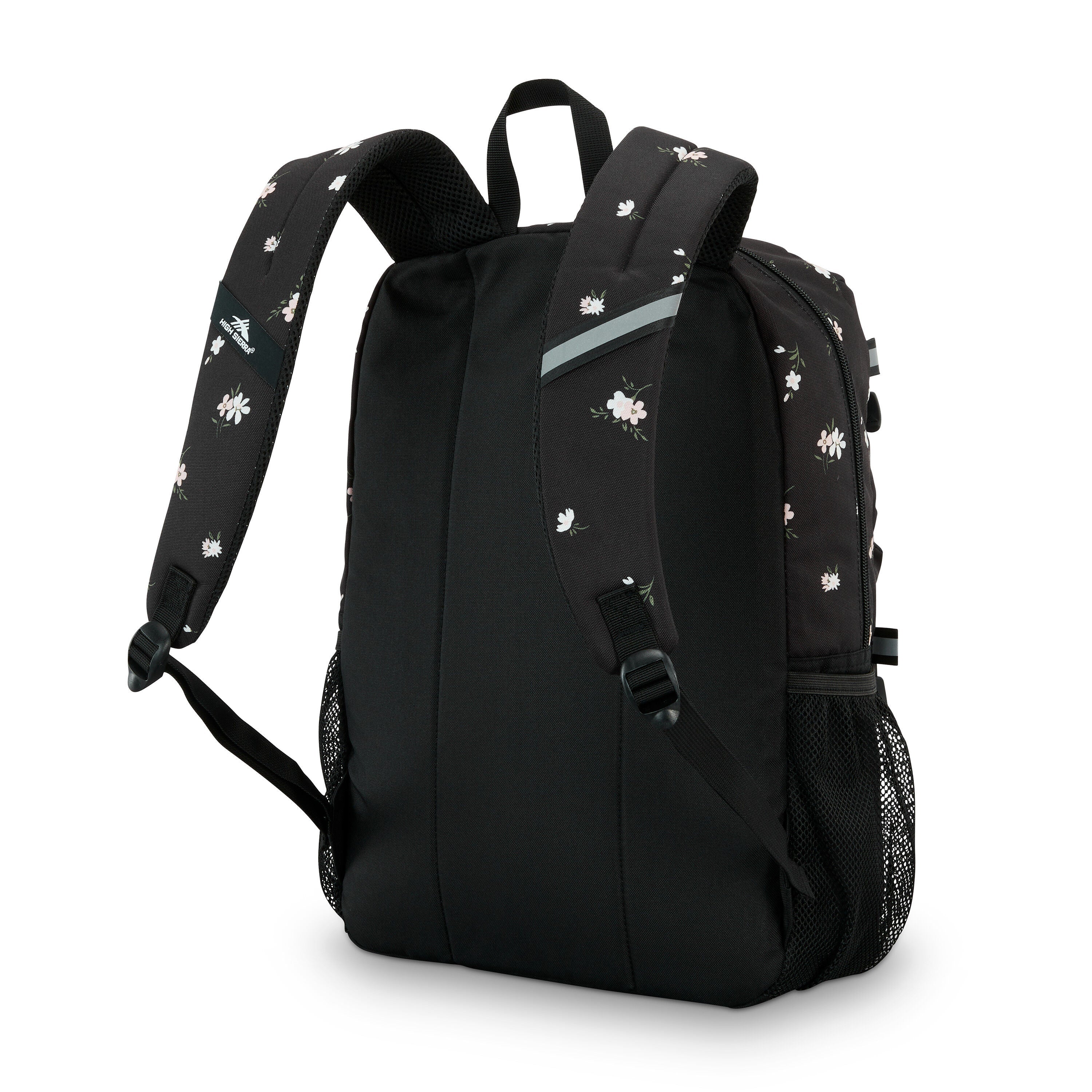 High Sierra Everclass Backpack in Floral Black — back view