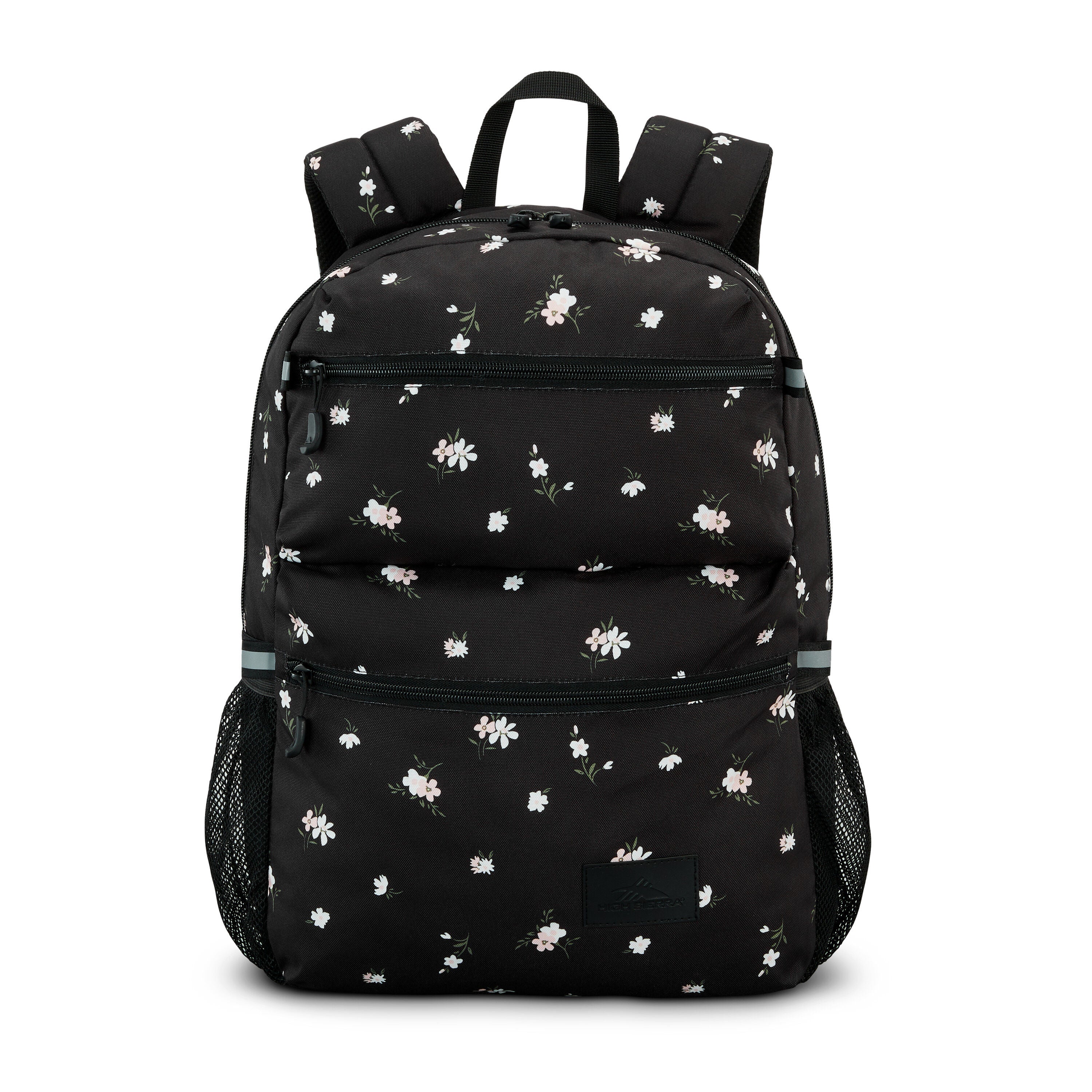 High Sierra Everclass Backpack in Floral Black — angle view 1