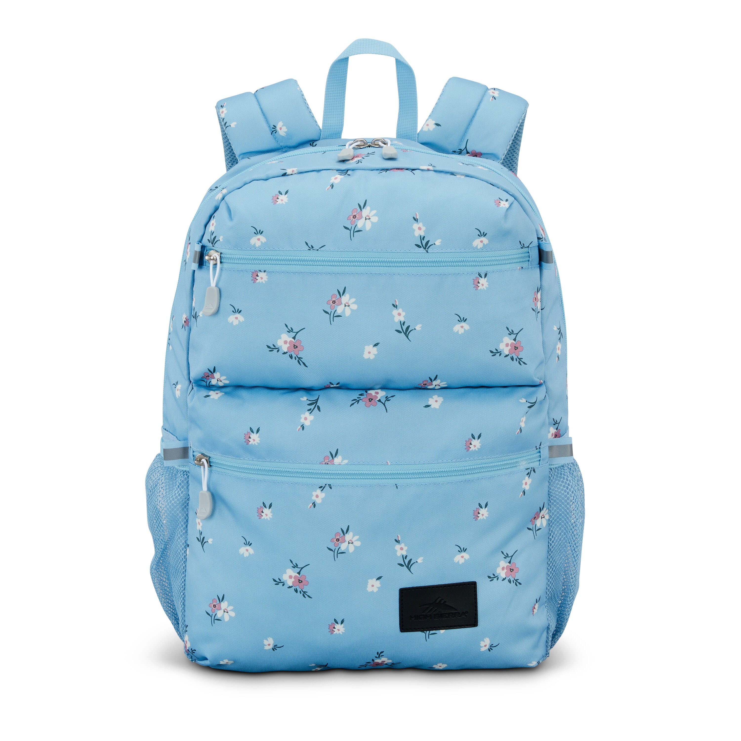 High Sierra Everclass Backpack in Floral Blue — angle view 1