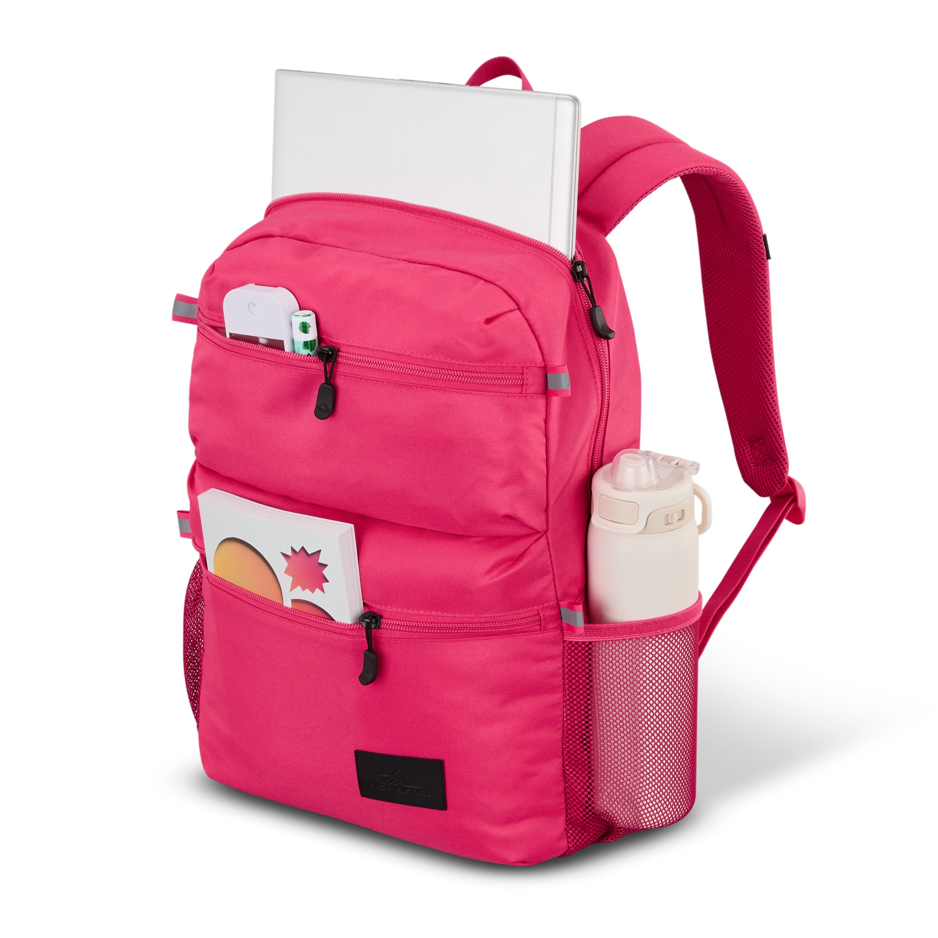 High Sierra Everclass Backpack in Electric Fuchsia — interior view