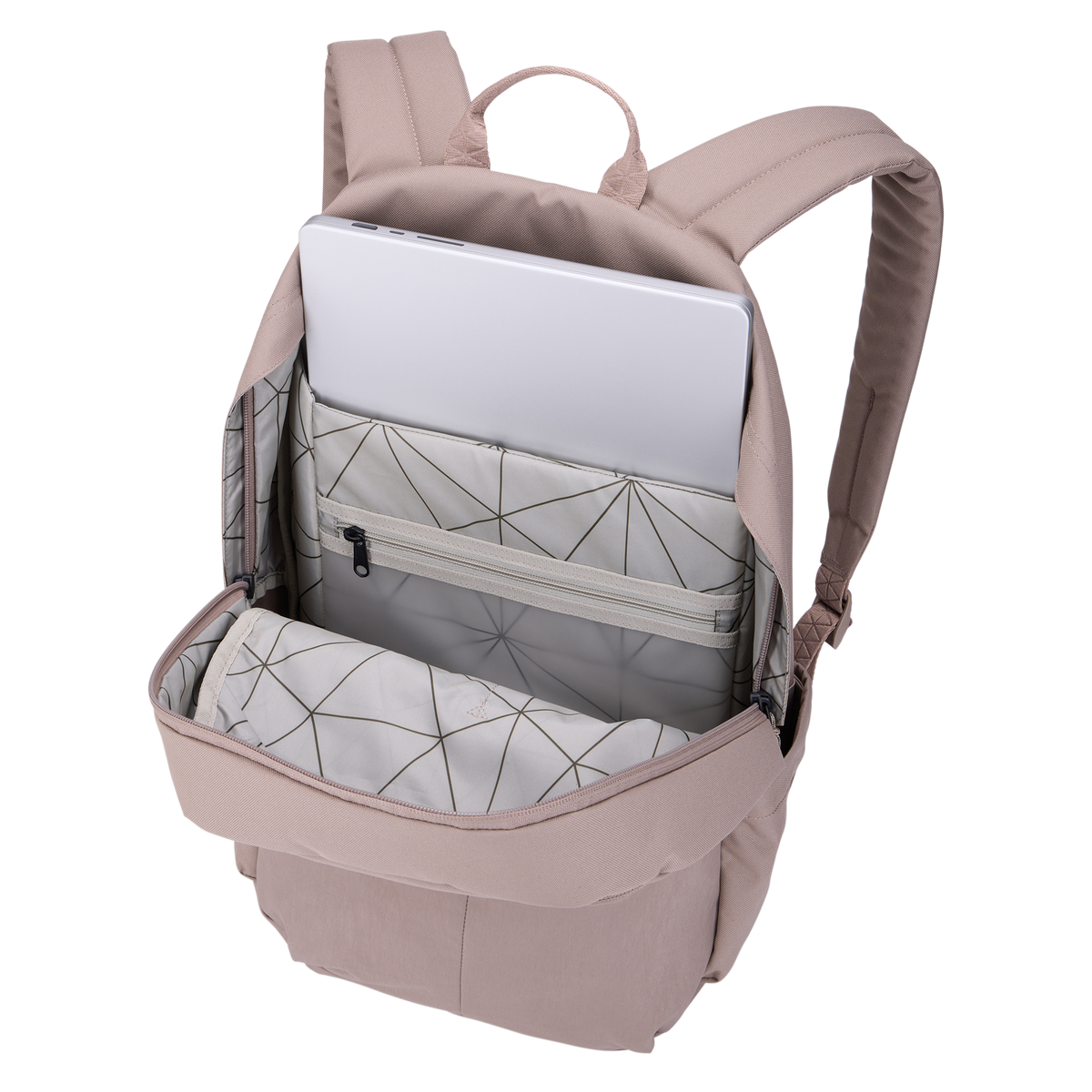 Thule Indago Backpack 23L in Tinted Taupe — interior view