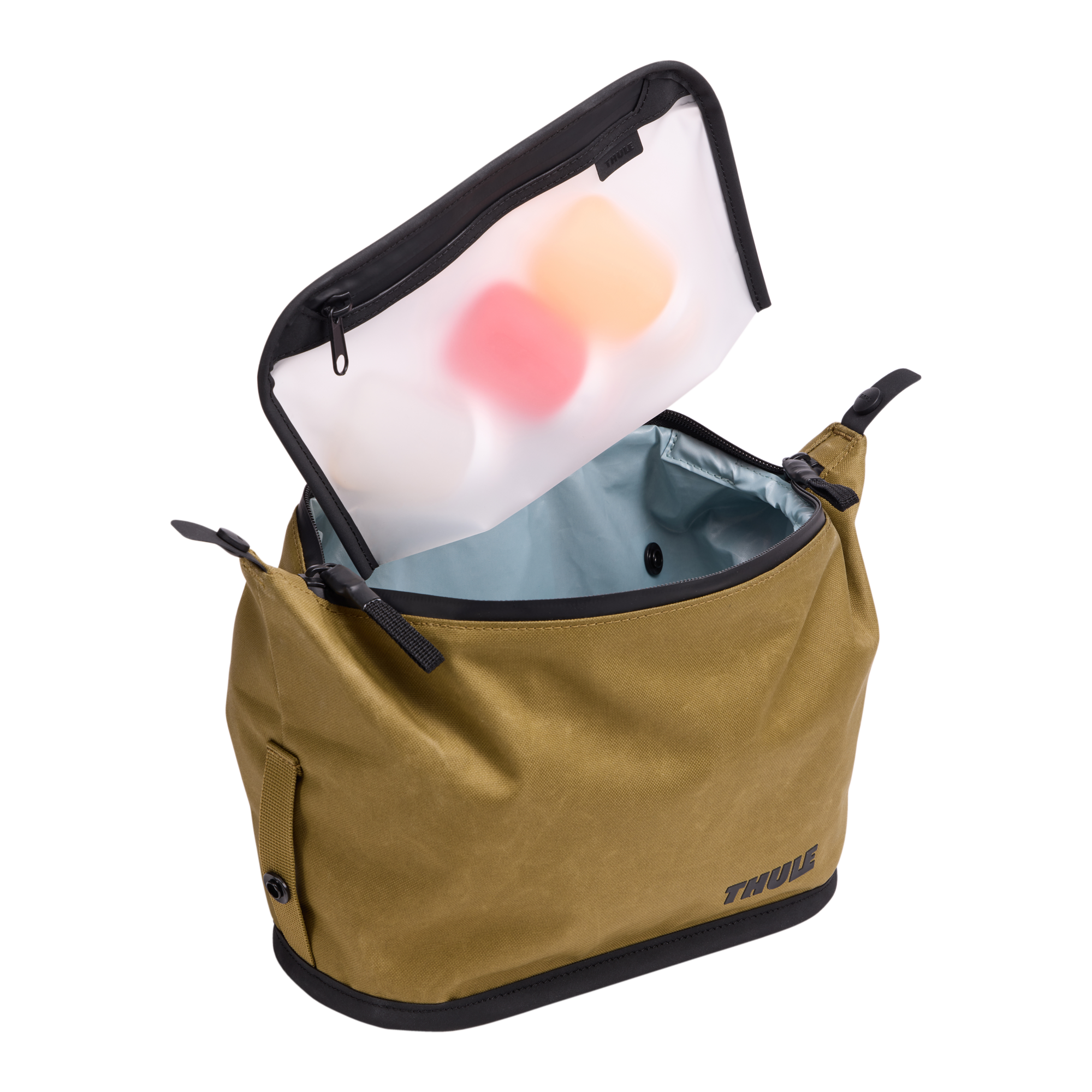 Thule Aion Toiletry Bag in Nutria Brown — interior view # color_Nutria Brown