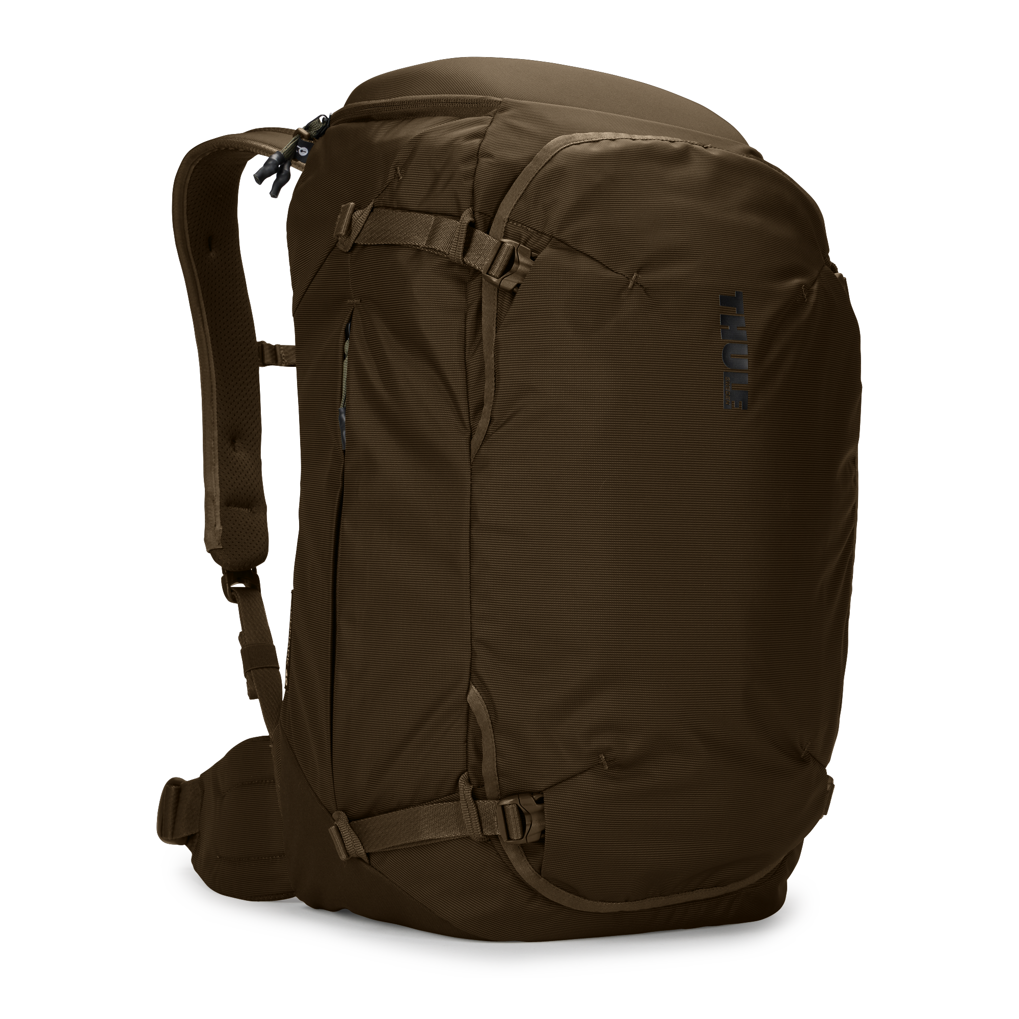 Thule Landmark 40L in Deep Khaki — front view # color_Deep Khaki