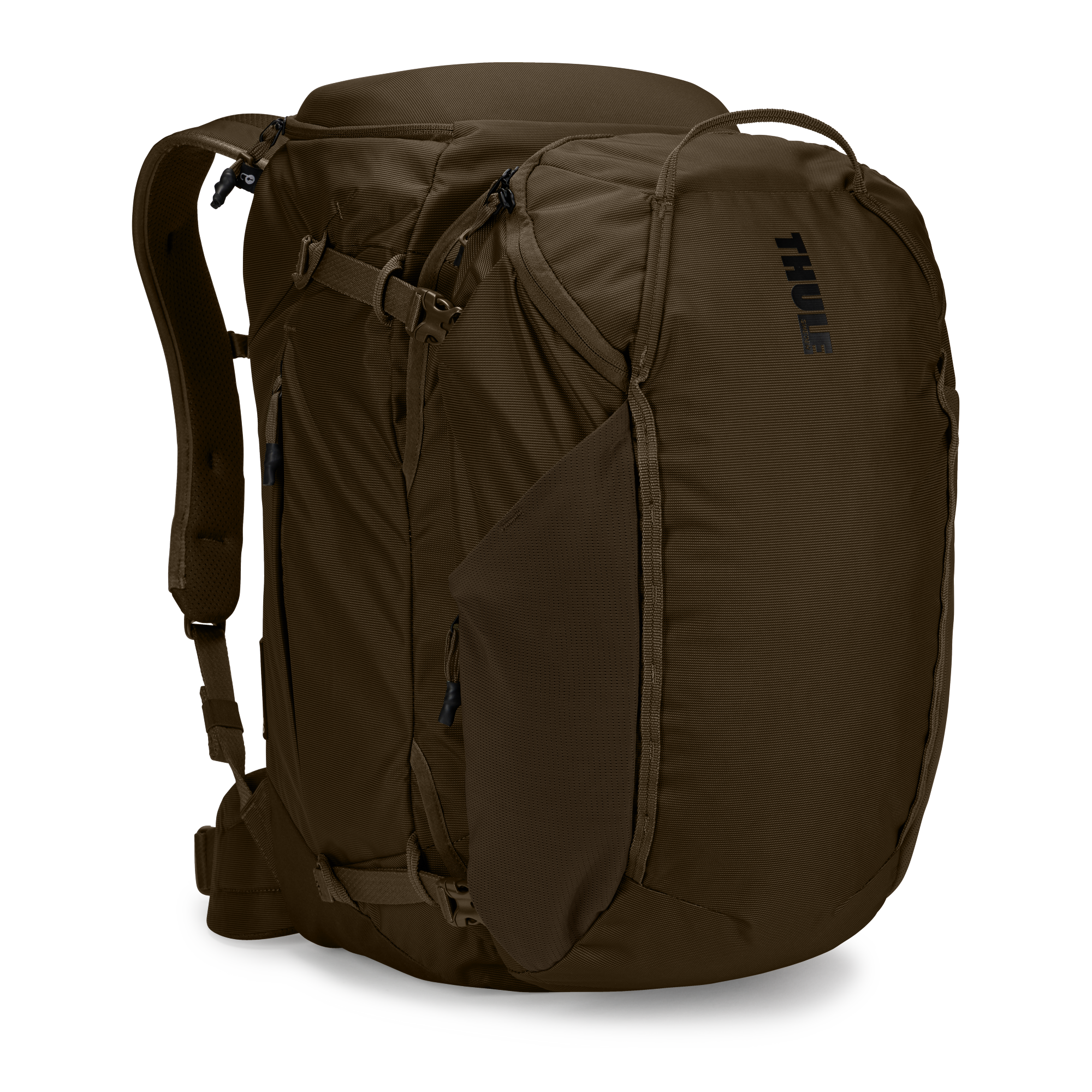 Thule Landmark 60L in Deep Khaki — front view # color_Deep Khaki