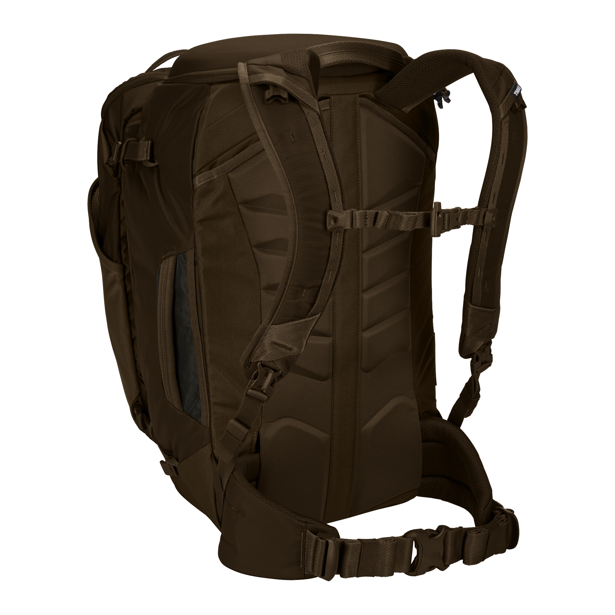 Thule Landmark 60L in Deep Khaki — back view # color_Deep Khaki