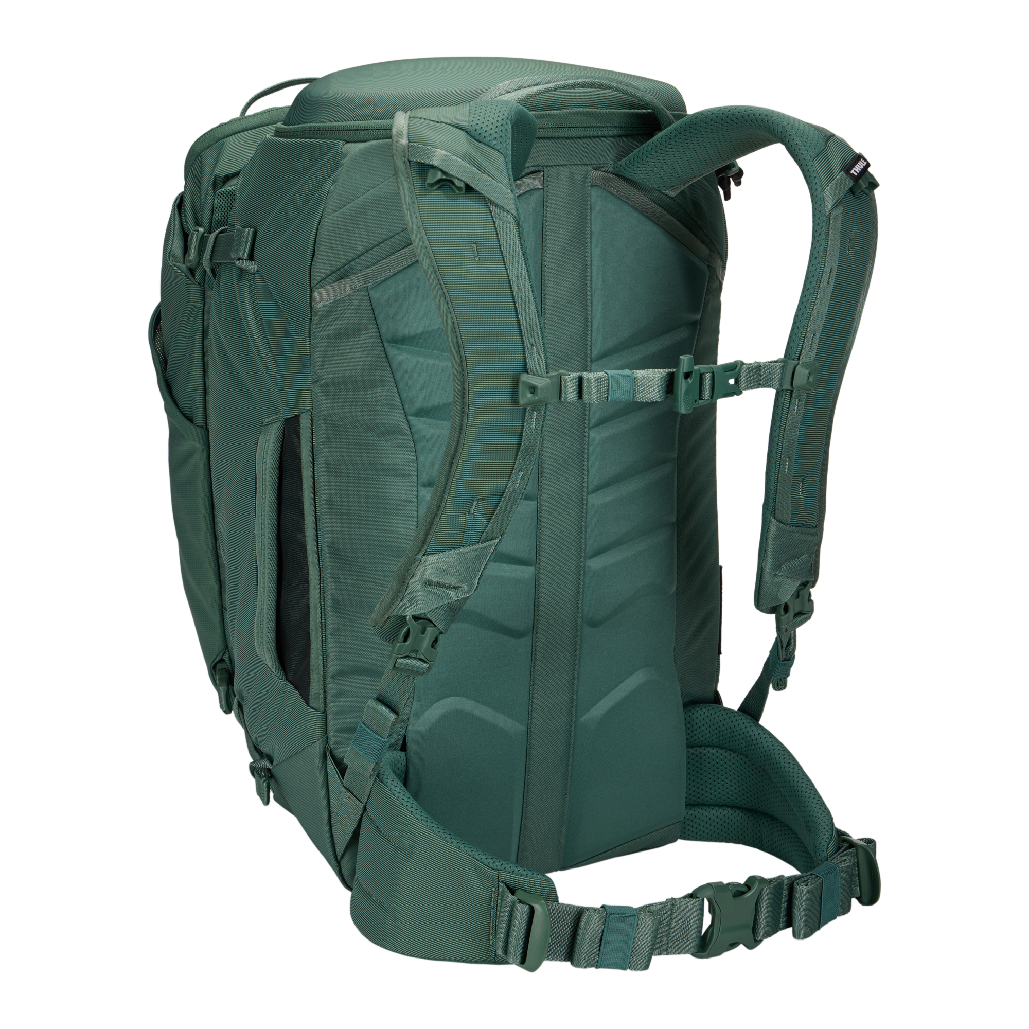 Thule Landmark 60L in Hazy Green — back view # color_Hazy Green