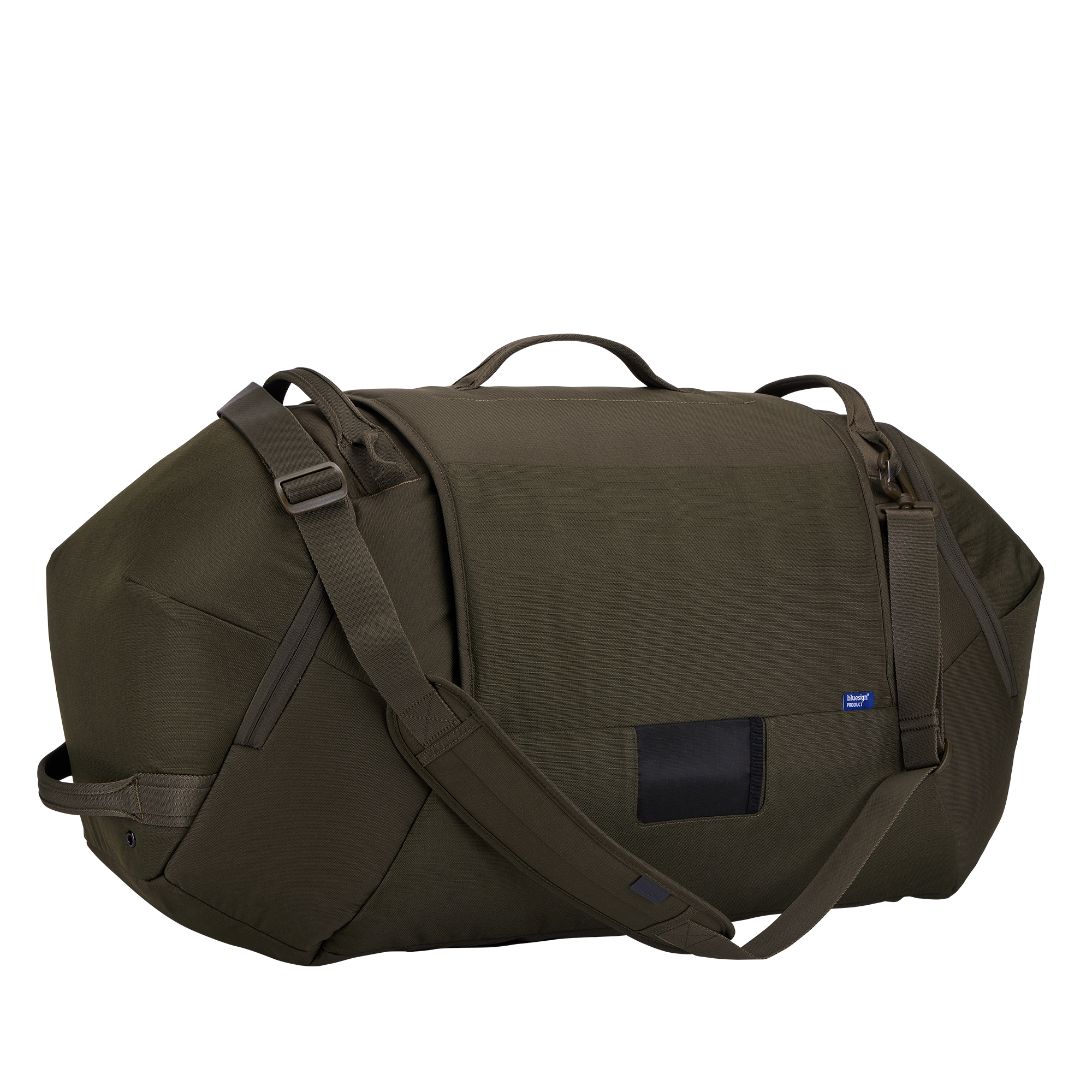 Thule RoundTrip Snow Duffel 80L in Deep Khaki — back view # color_Deep Khaki