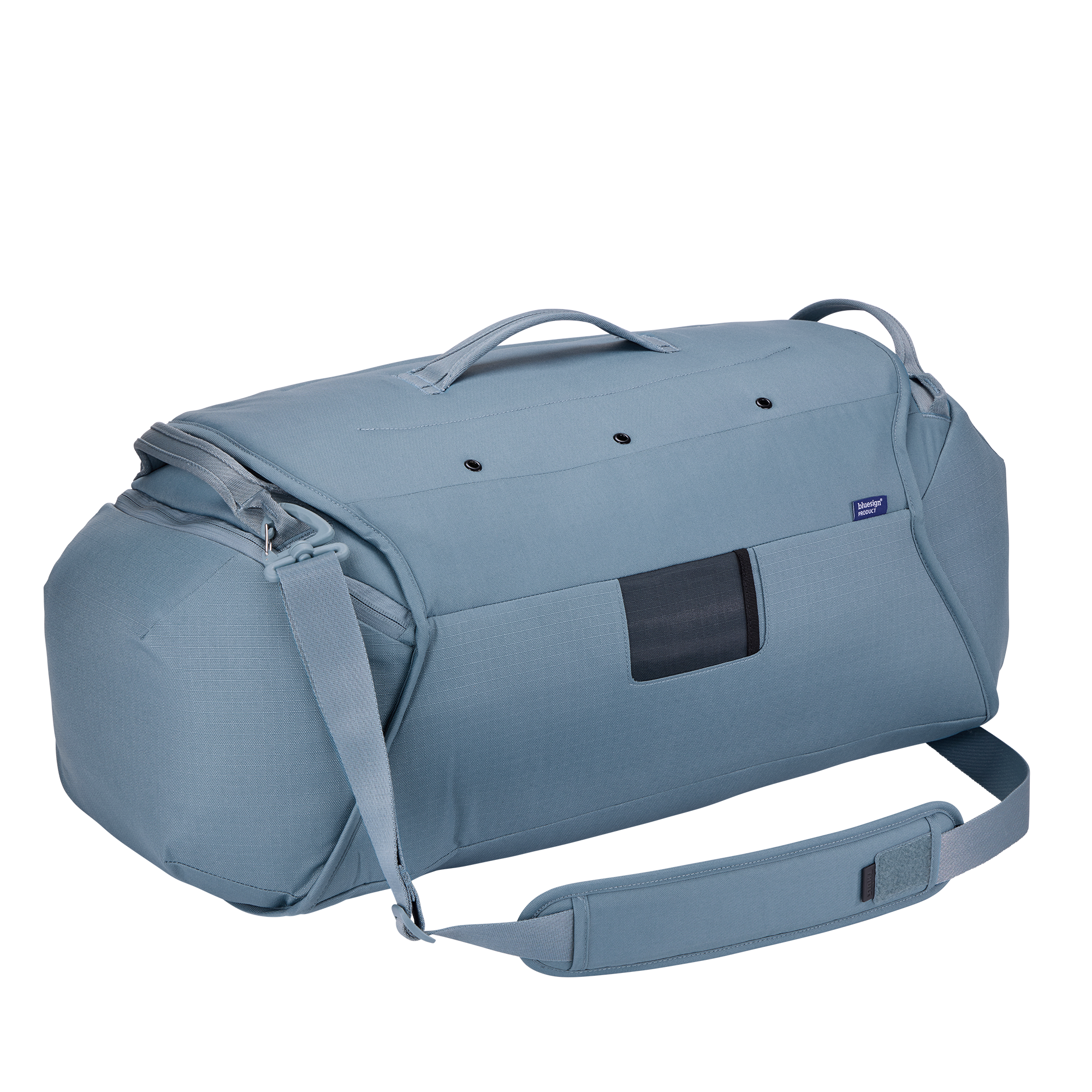 Thule RoundTrip Bike Duffel 55L in Pond Gray — angle view 2 # color_Pond Gray