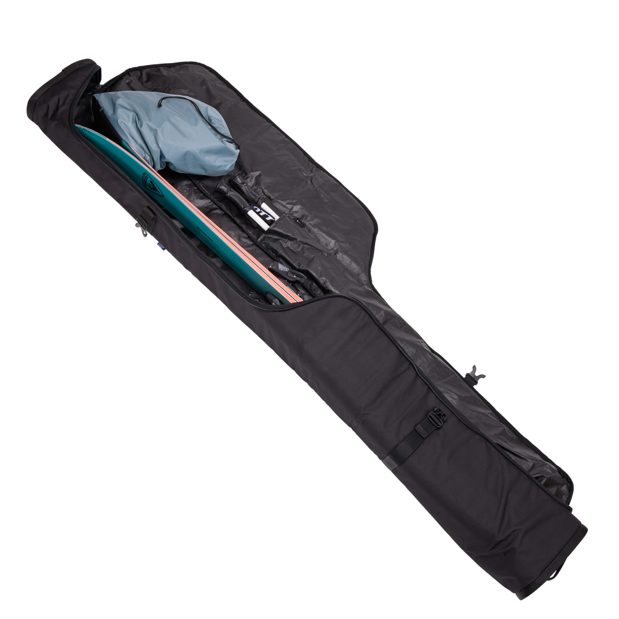 Thule RoundTrip Ski Bag 192cm in Black — interior view # color_Black