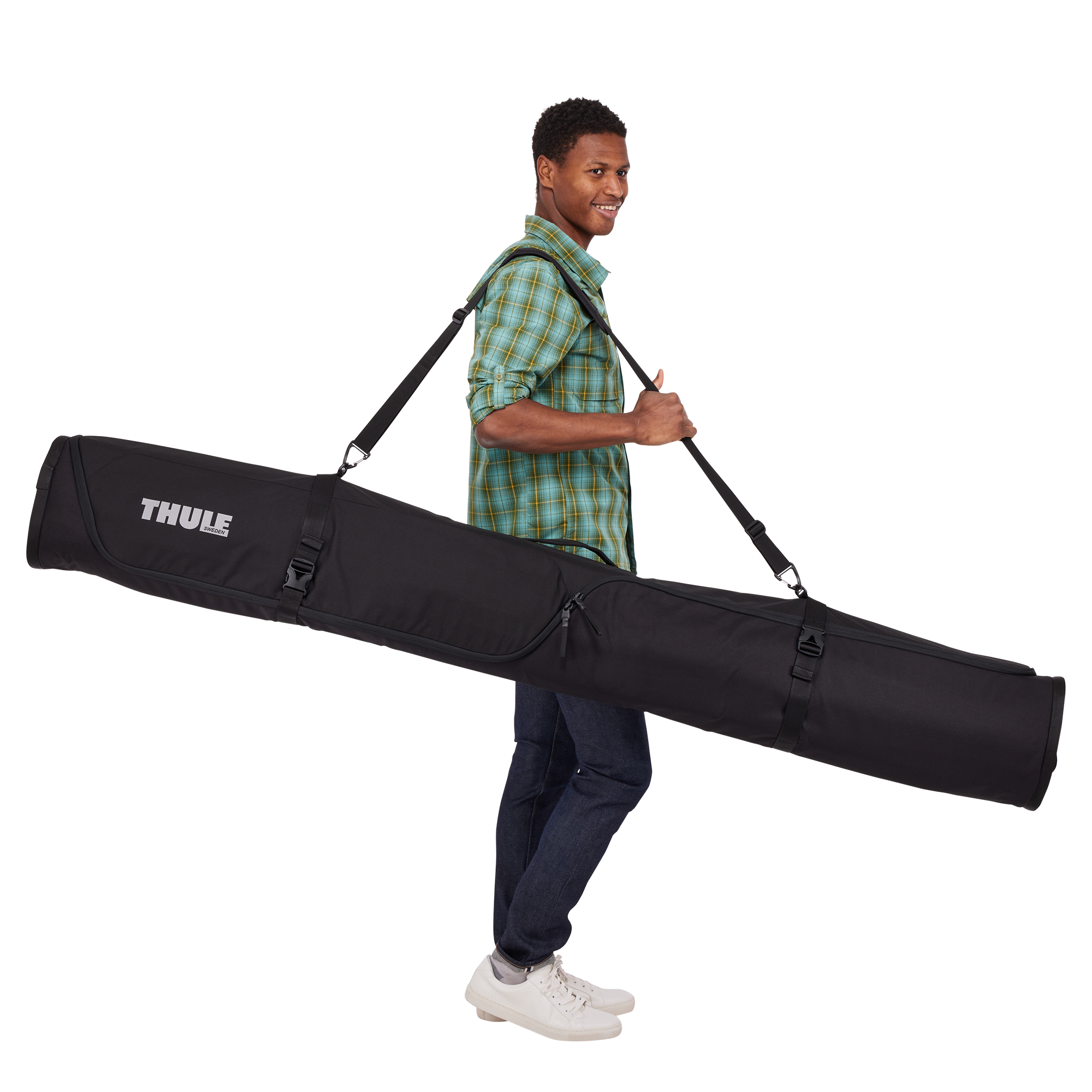 Thule RoundTrip Ski Bag 192cm in Black — lifestyle # color_Black