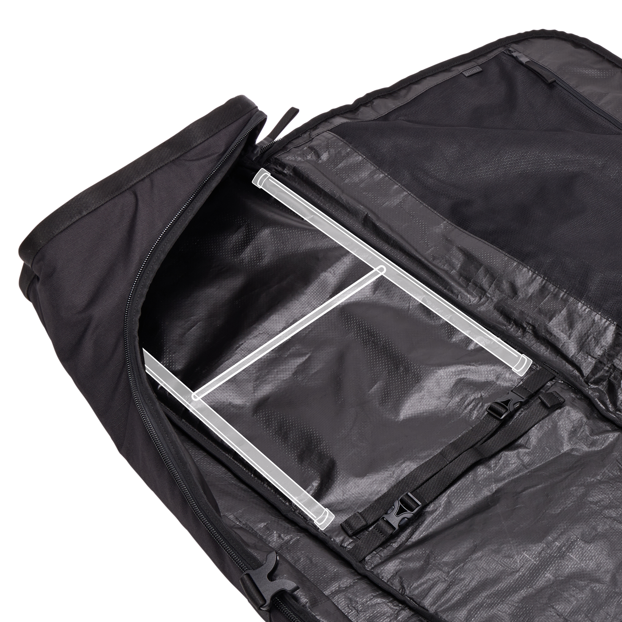 Thule RoundTrip Ski Roller 175cm in Black — interior view # color_Black