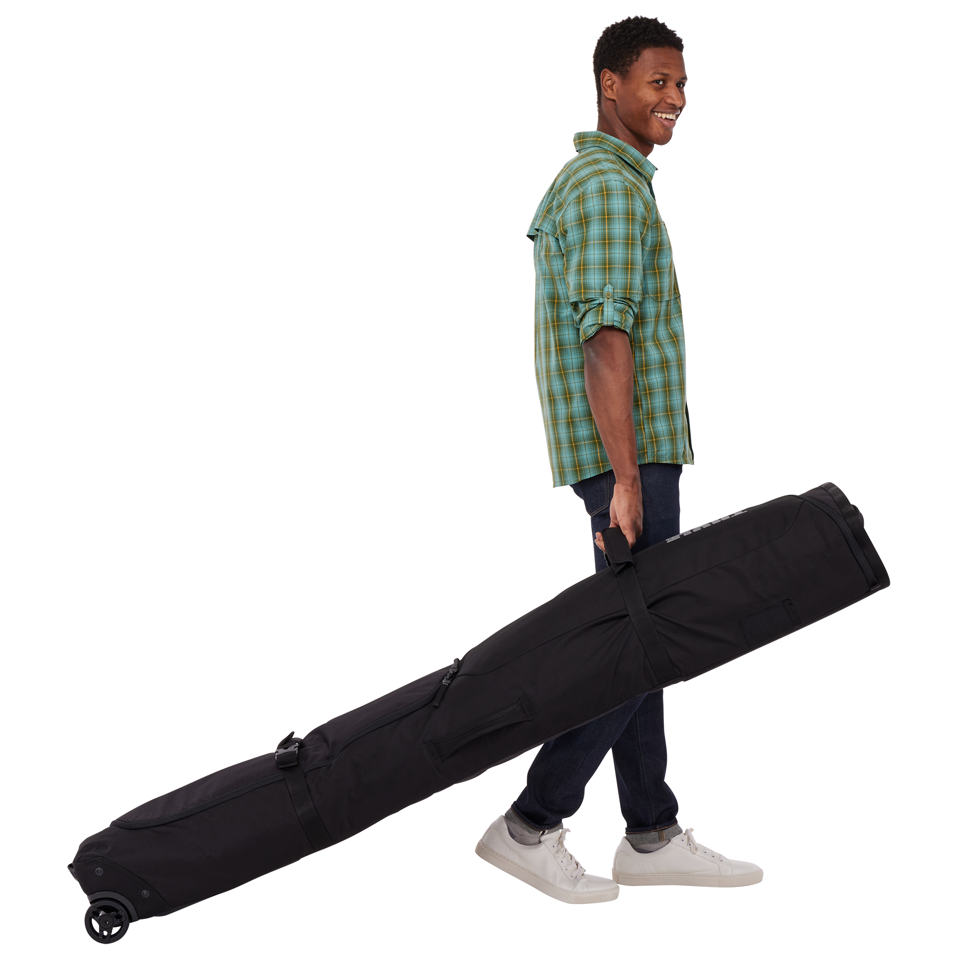 Thule RoundTrip Snowboard Roller 165cm in Black — lifestyle # color_Black