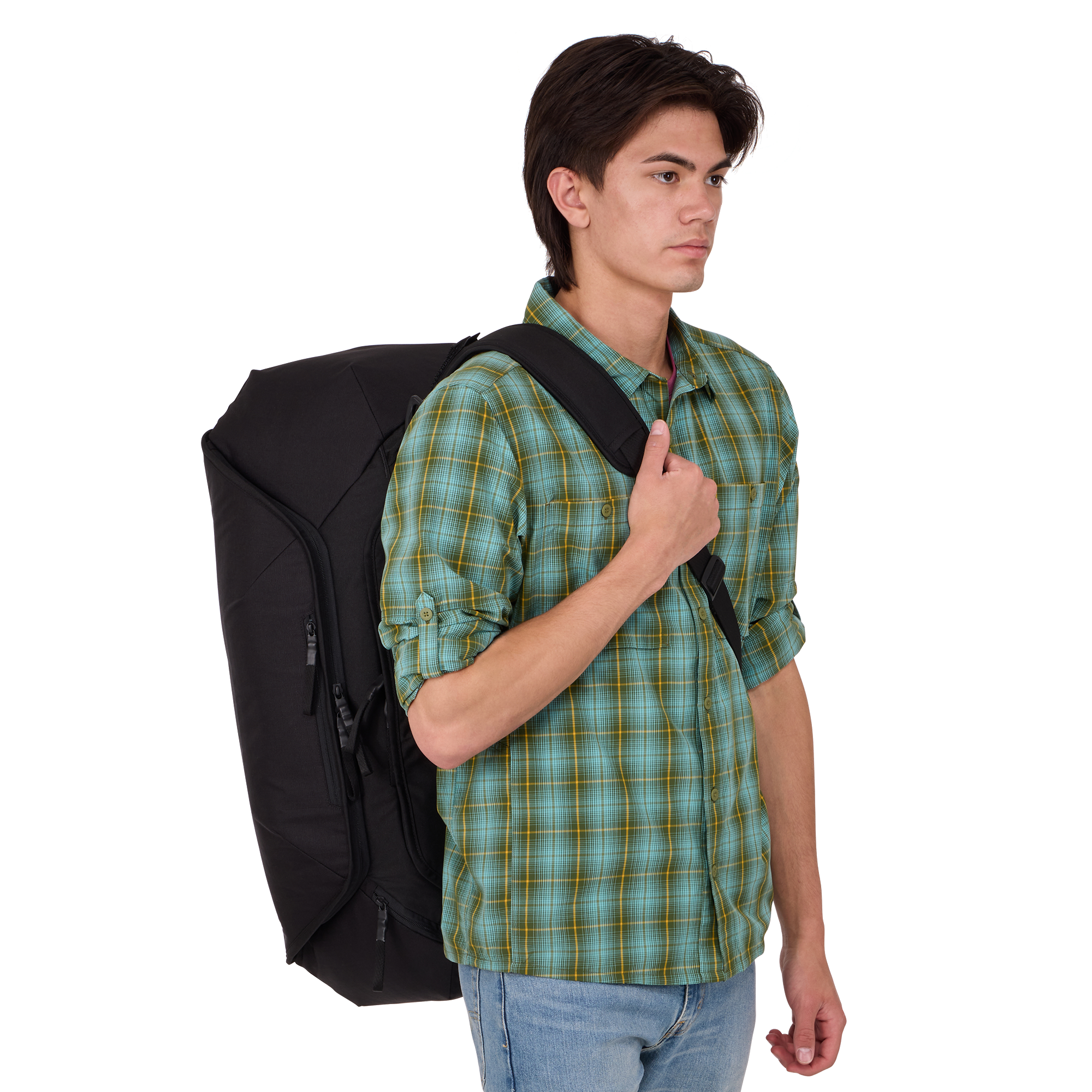 Thule RoundTrip Bike Duffel 55L in Black — lifestyle # color_Black