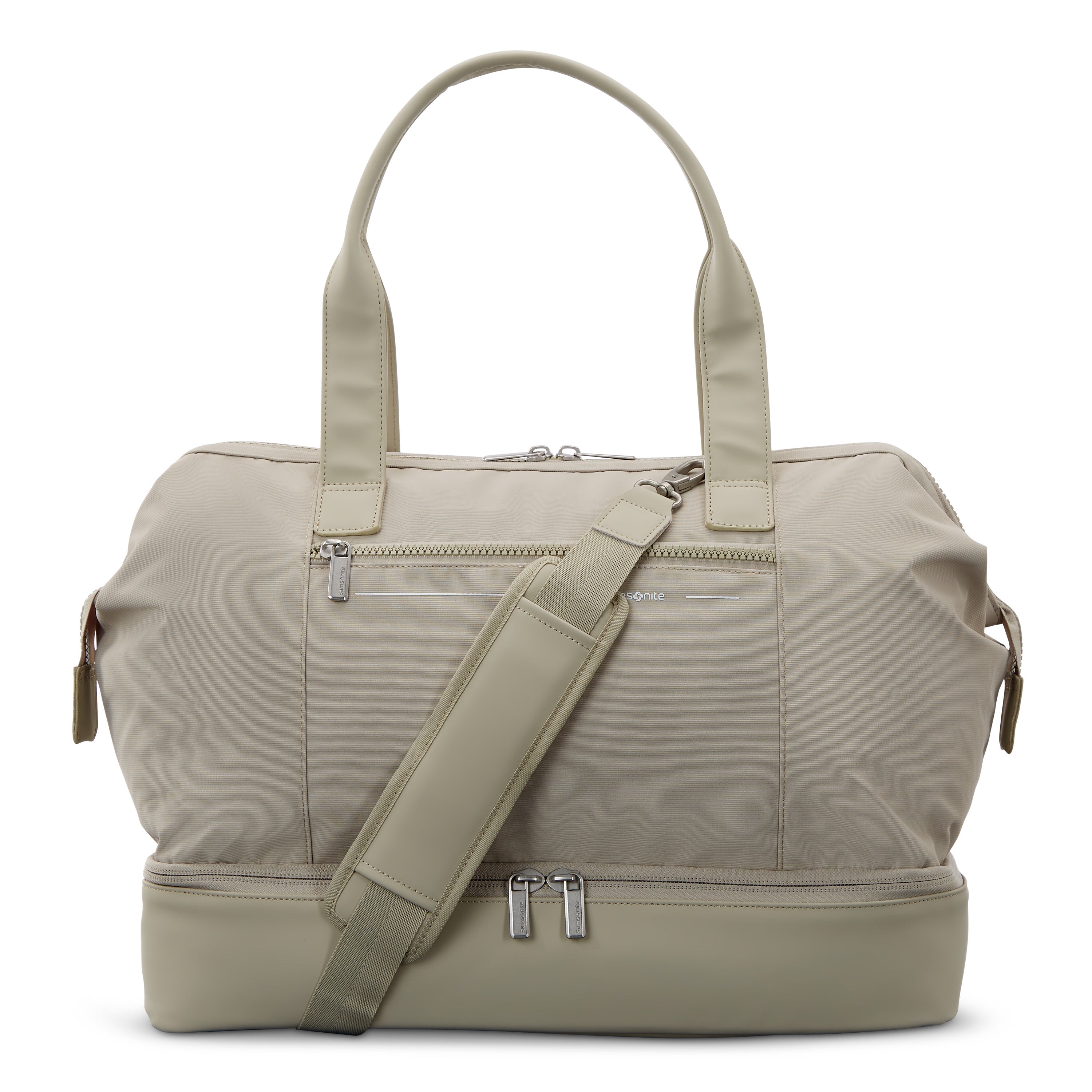 Samsonite Companion Bags Better Than Basic Drop Bottom Weekender - Limestone Grey