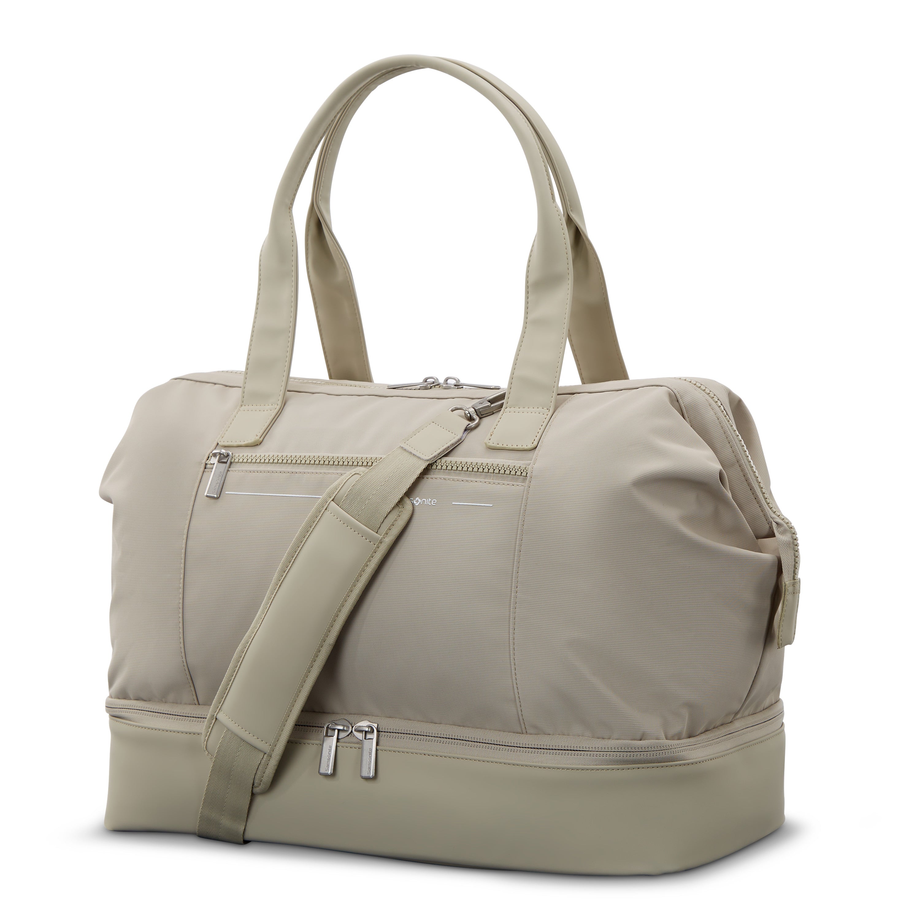 Samsonite Companion Bags Better Than Basic Drop Bottom Weekender - Limestone Grey