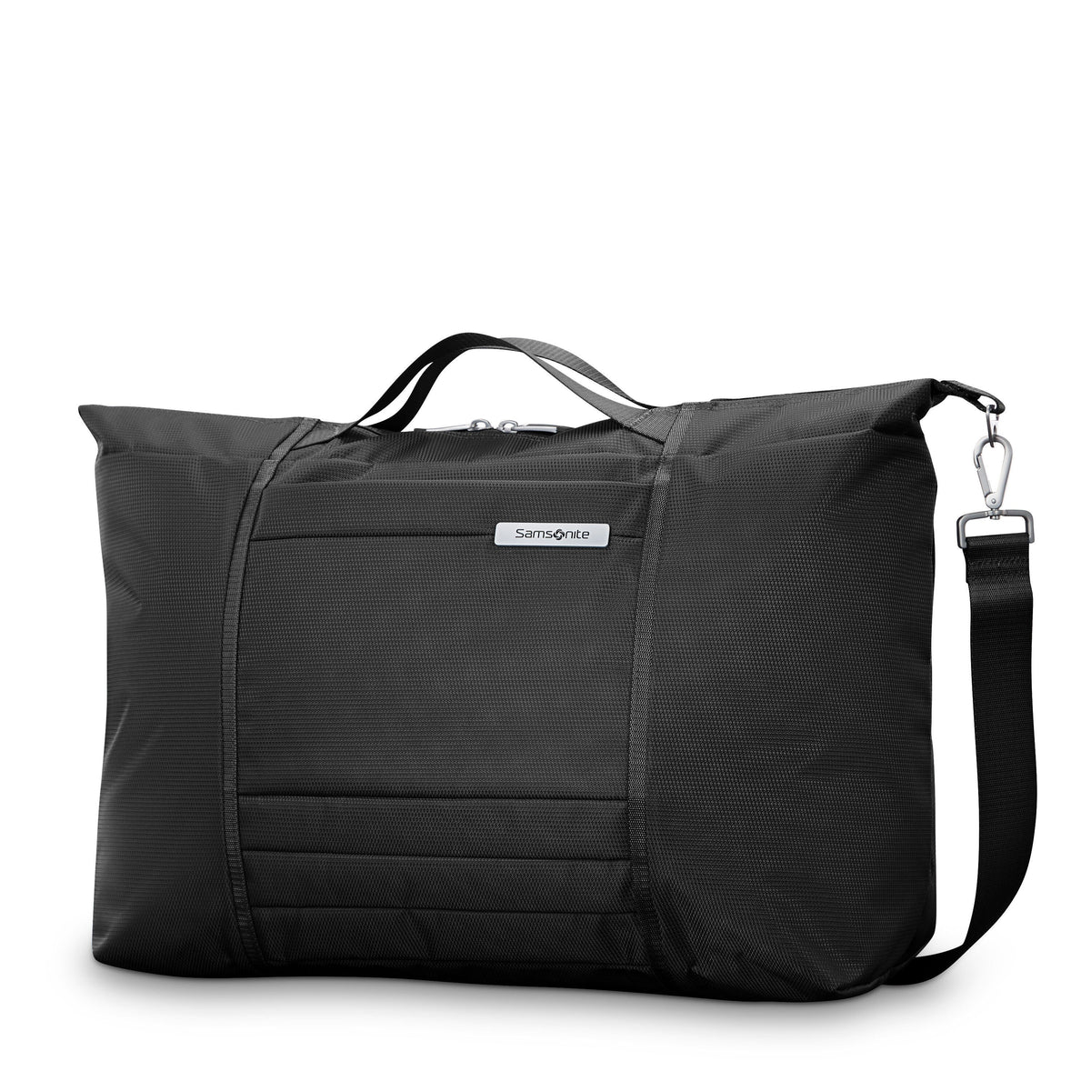 Samsonite Uplift Foldable Weekender Duffel in Black — front view # color_Black