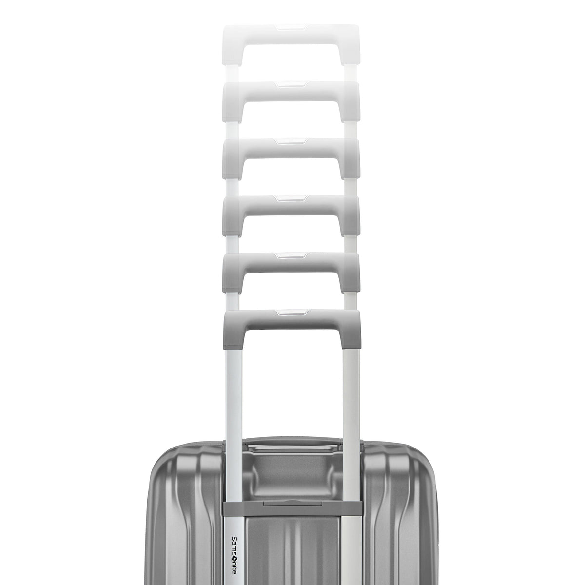 Samsonite Uplift Hardside Carry-On Spinner in Silver Shimmer — detail view