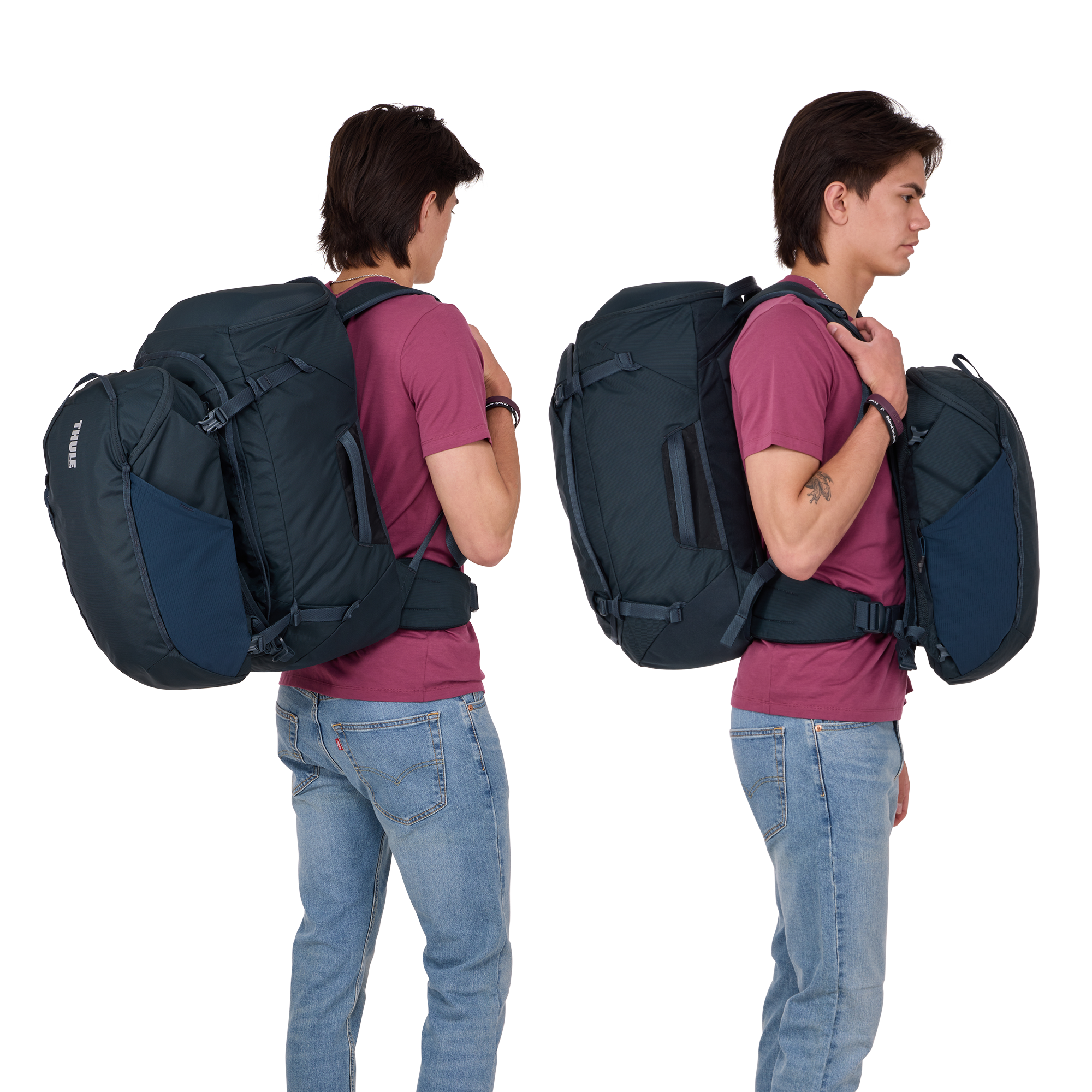 Thule Landmark 60L in Darkest Blue — lifestyle # color_Darkest Blue