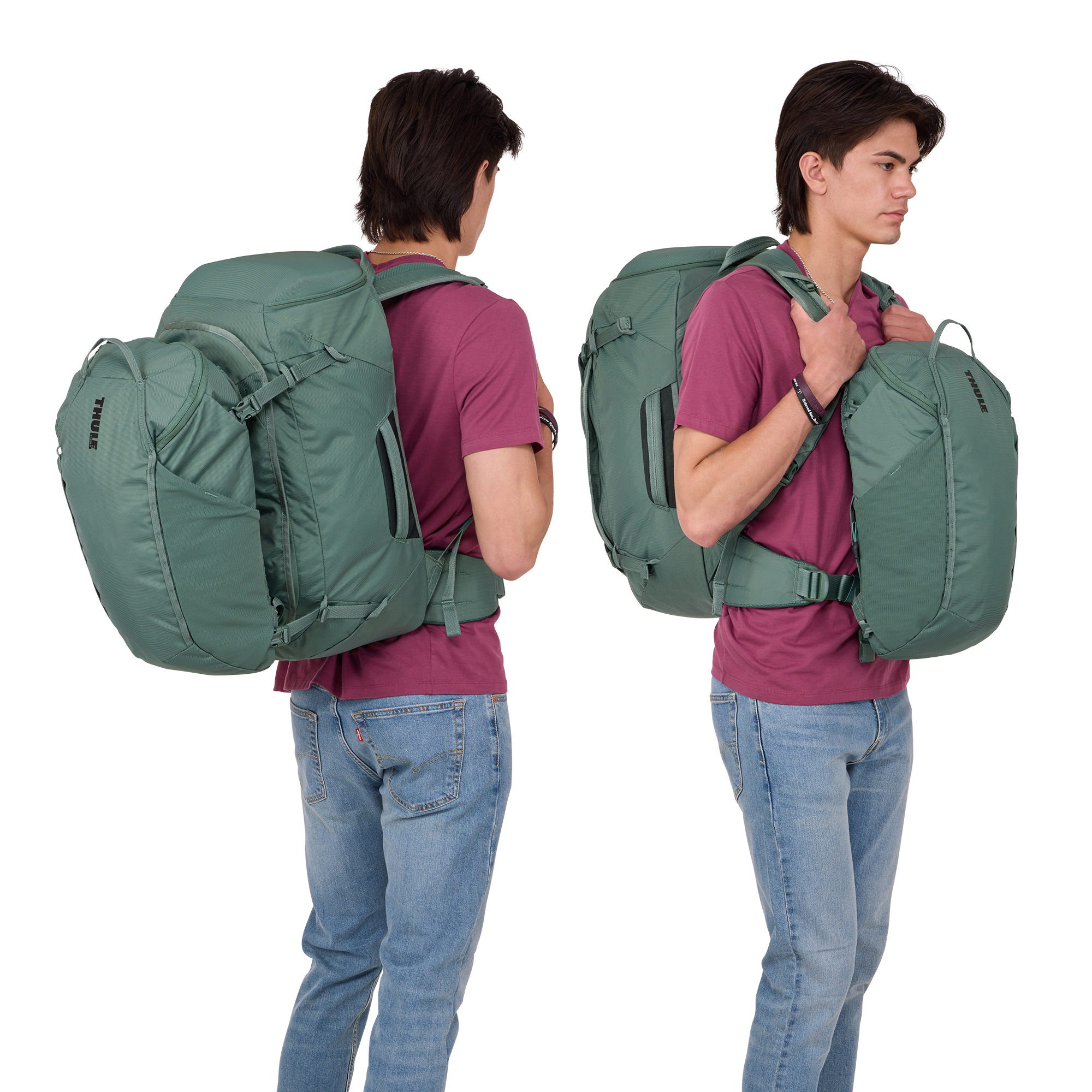 Thule Landmark 60L in Hazy Green — lifestyle # color_Hazy Green
