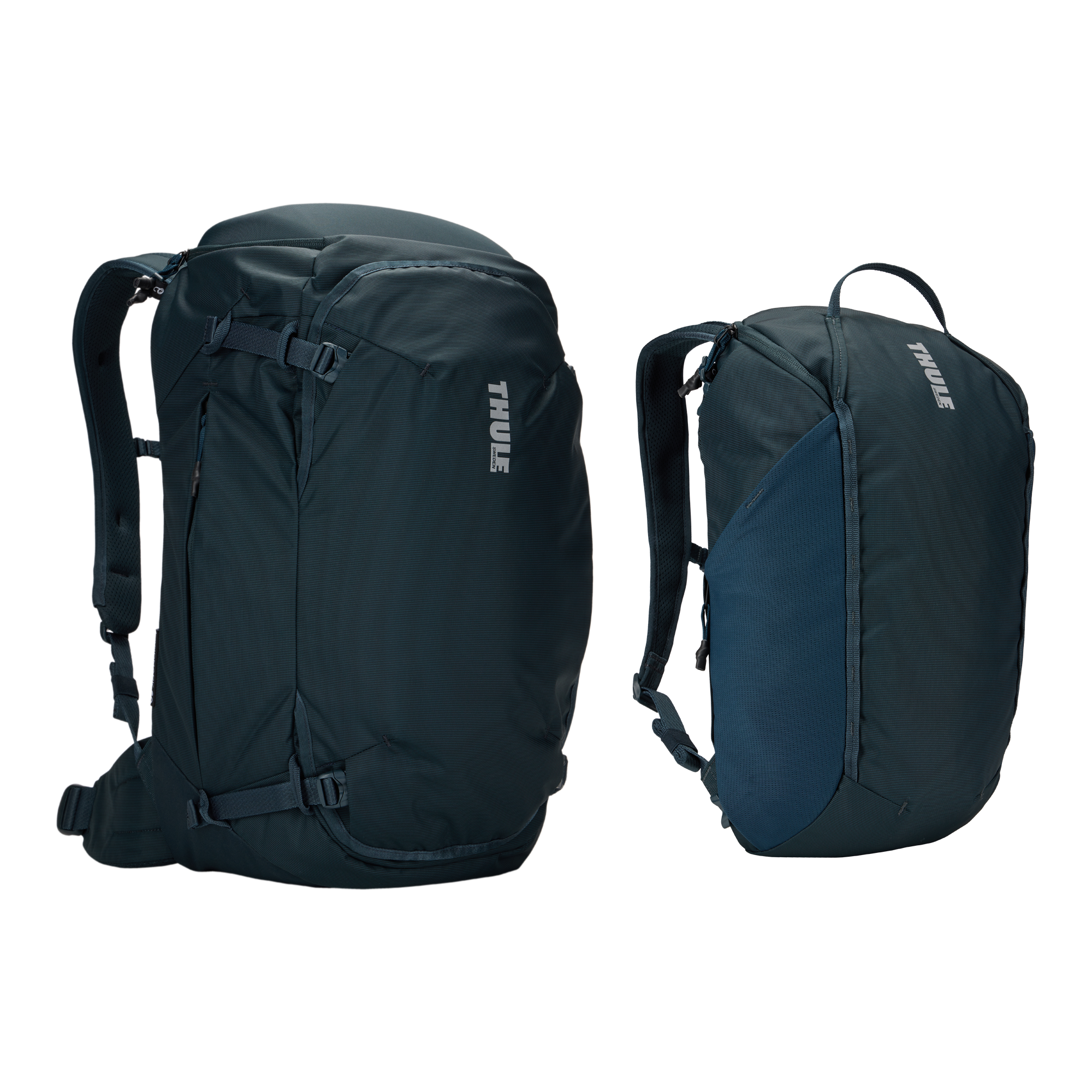 Thule Landmark 60L in Darkest Blue — angle view 3 # color_Darkest Blue