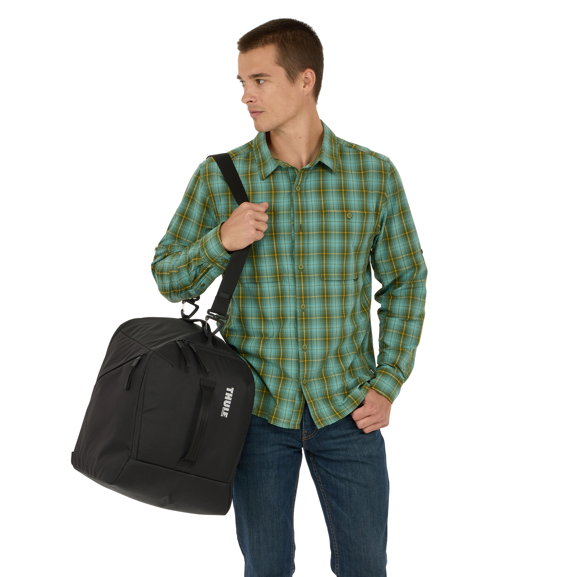 Thule RoundTrip Boot Bag 35L in Black — lifestyle # color_Black