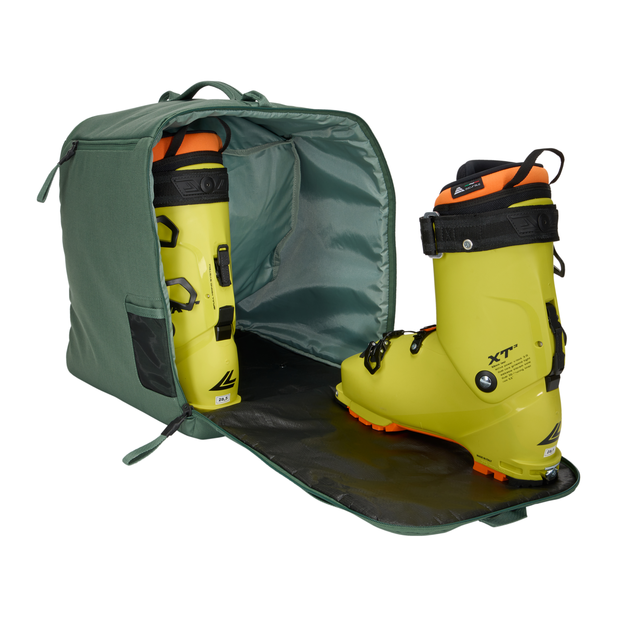 Thule RoundTrip Boot Bag 35L in Hazy Green — interior view # color_Hazy Green