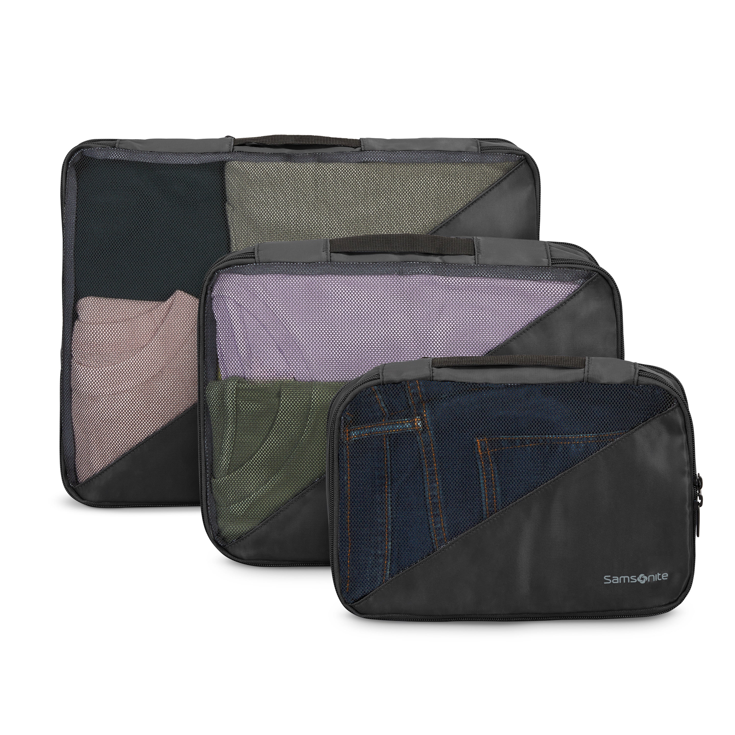 Samsonite 3-Piece Compression Packing Cubes - Black
