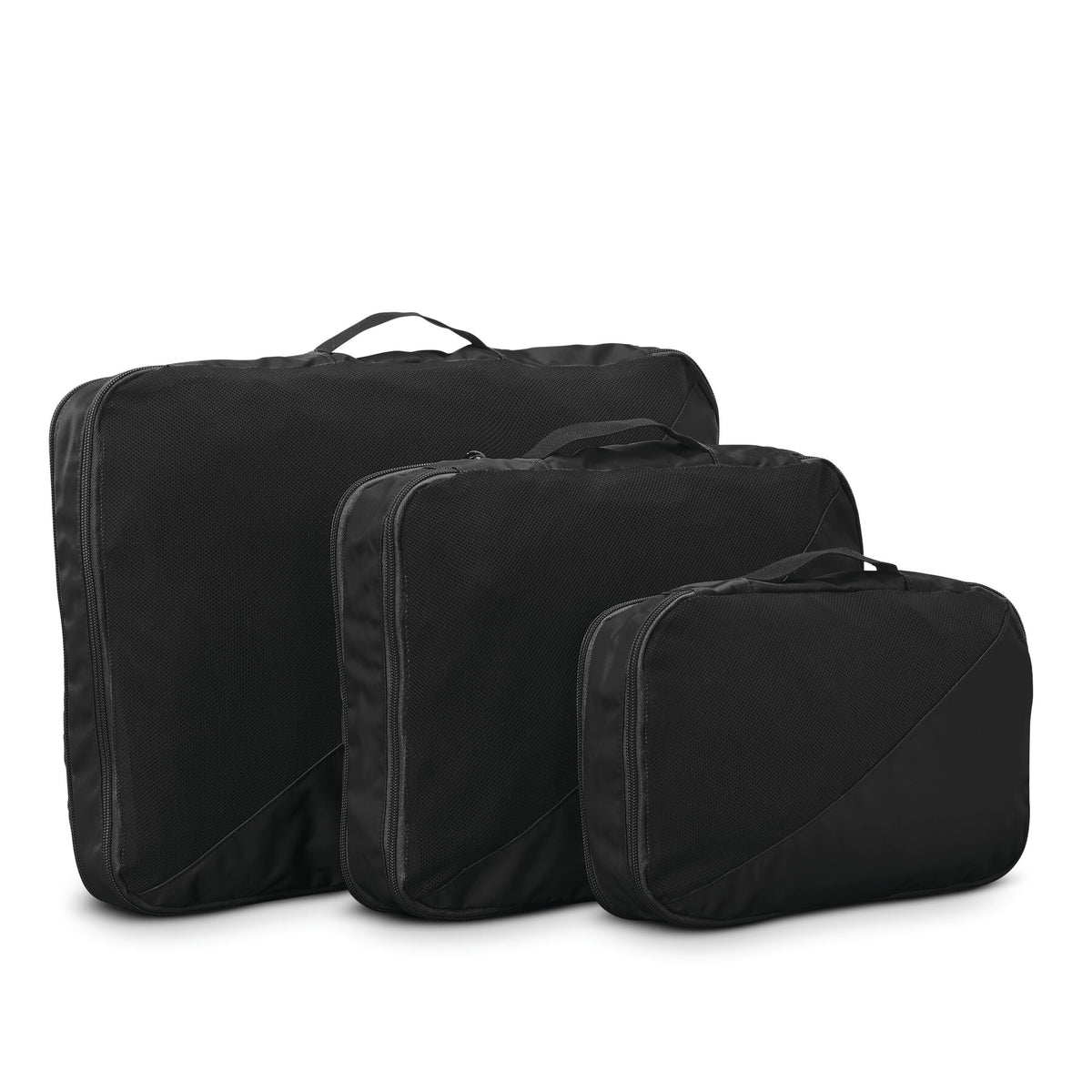Samsonite 3-Piece Compression Packing Cubes in Black — front view