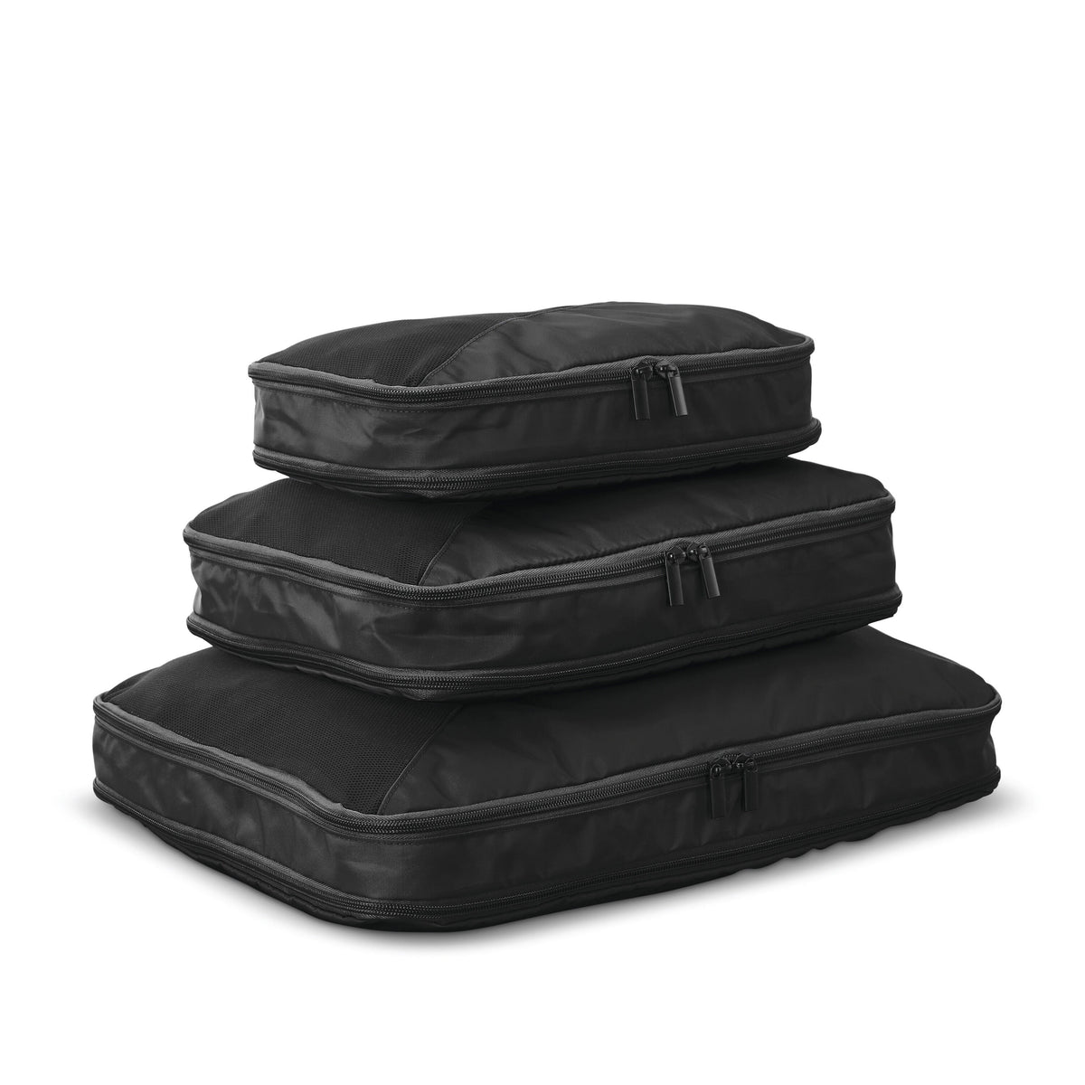 Samsonite 3-Piece Compression Packing Cubes in Black — angle view 3