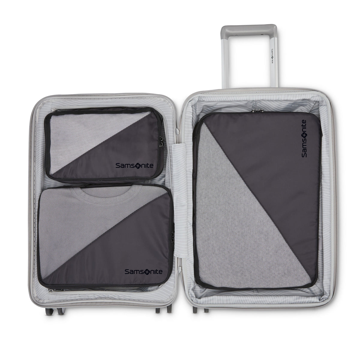 Samsonite 3-Piece Compression Packing Cubes in Black — interior view