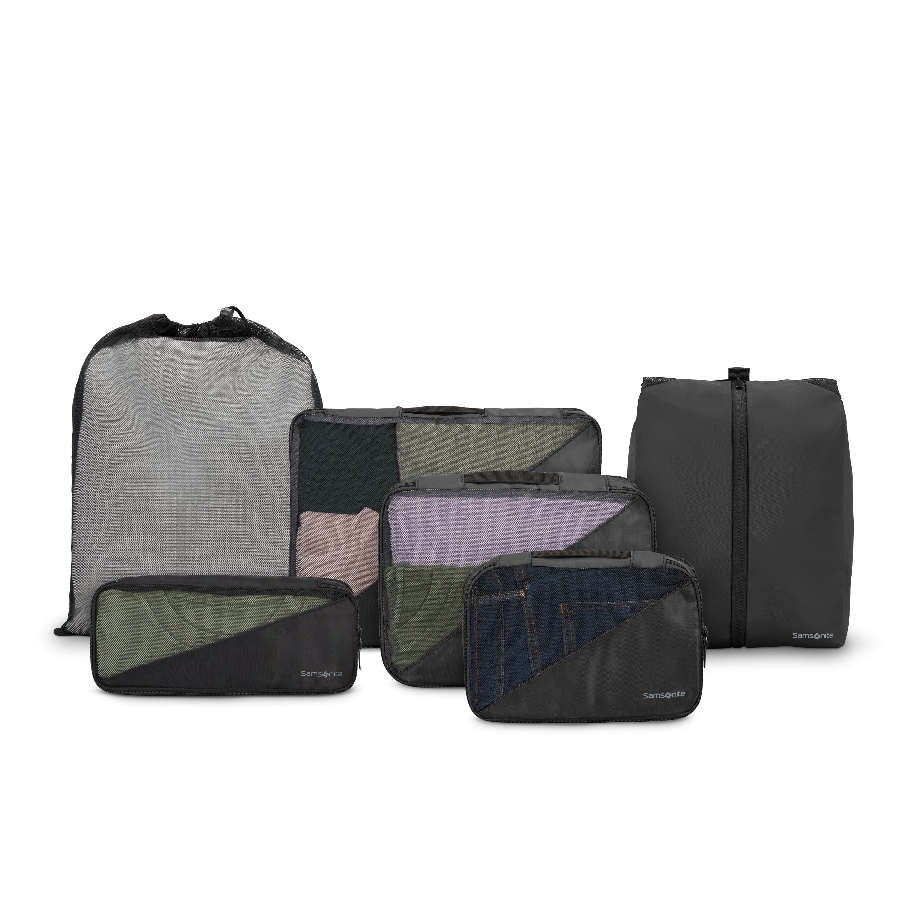 Samsonite 6-Piece Compression Packing Cubes - Black