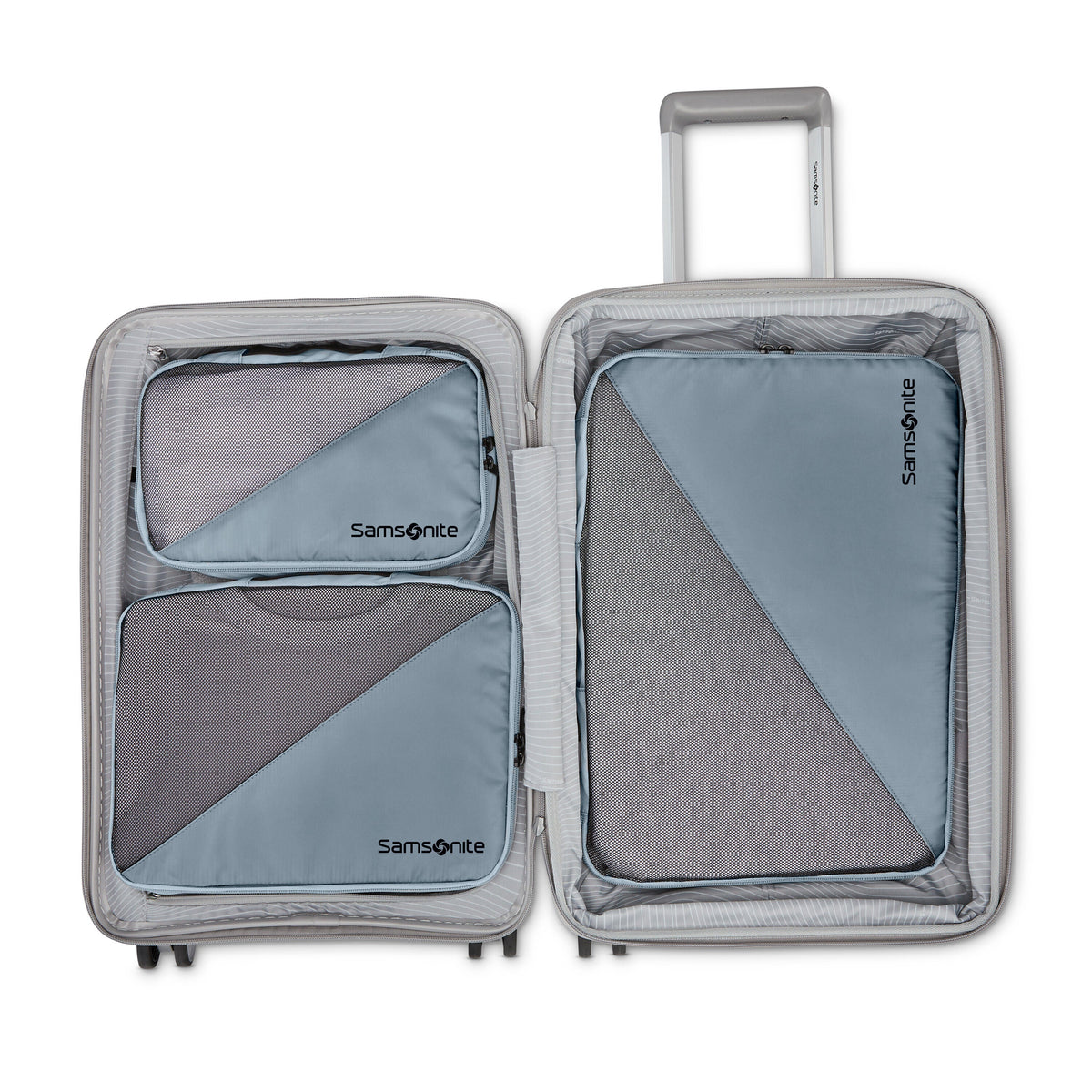 Samsonite 3-Piece Compression Packing Cubes in Slate Blue — interior view