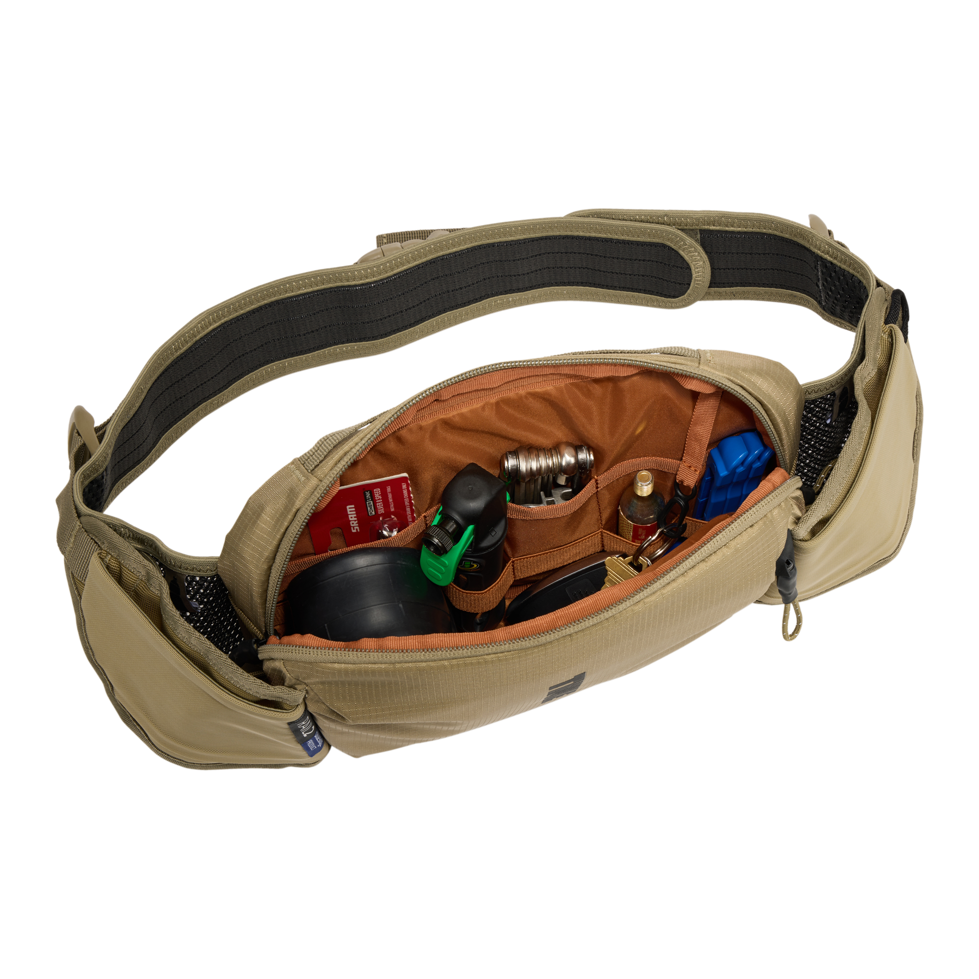 Thule Rail Hip Pack 2L in Faded Khaki — interior view # color_Faded Khaki