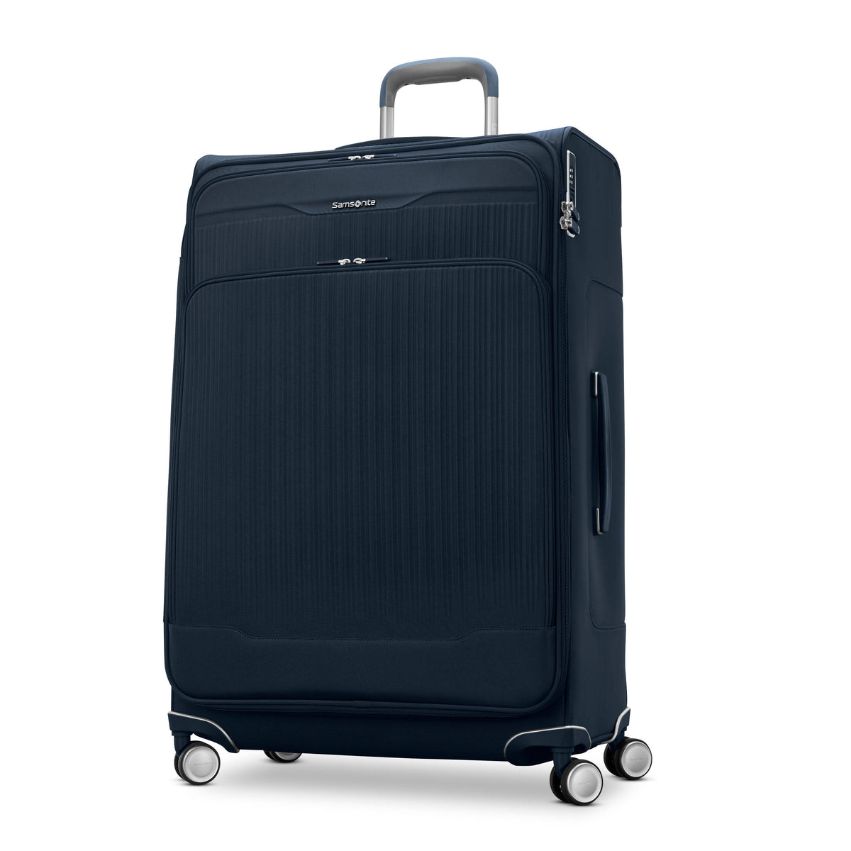 Samsonite Silhouette 18 Softside Spinner - Large in Deep Navy — front view # color_Deep Navy