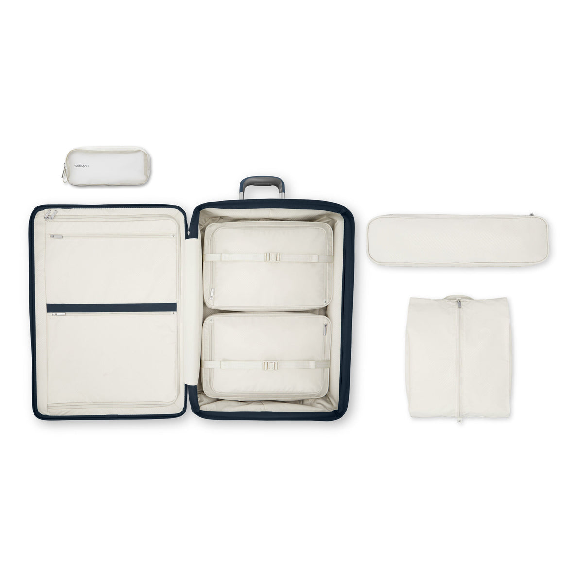 Samsonite Silhouette 18 Hard Side Spinner -Large in Deep Navy — interior view 2