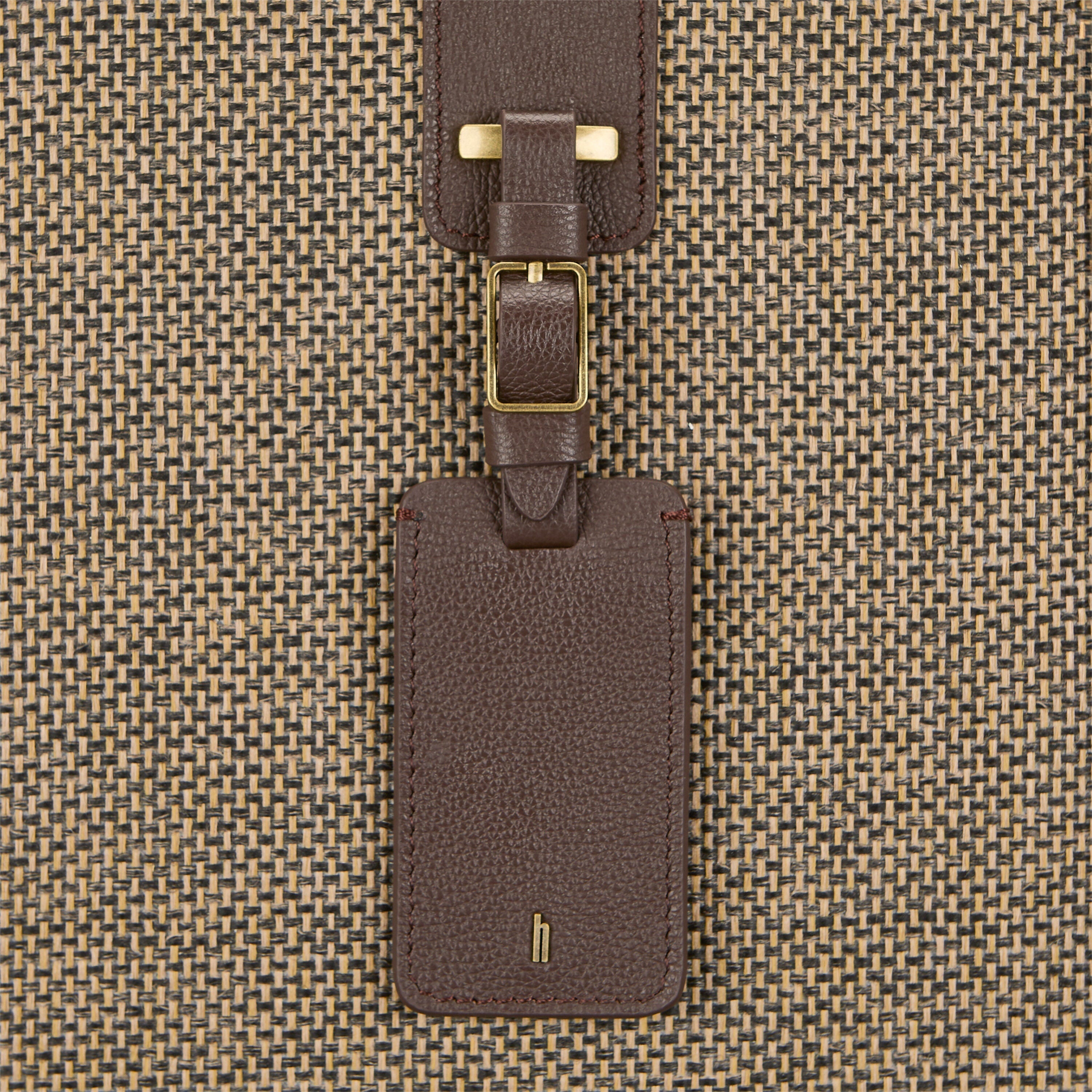 Hartmann Tweed Global Carry-On Spinner in Tweed/Natural Leather — angle view 5