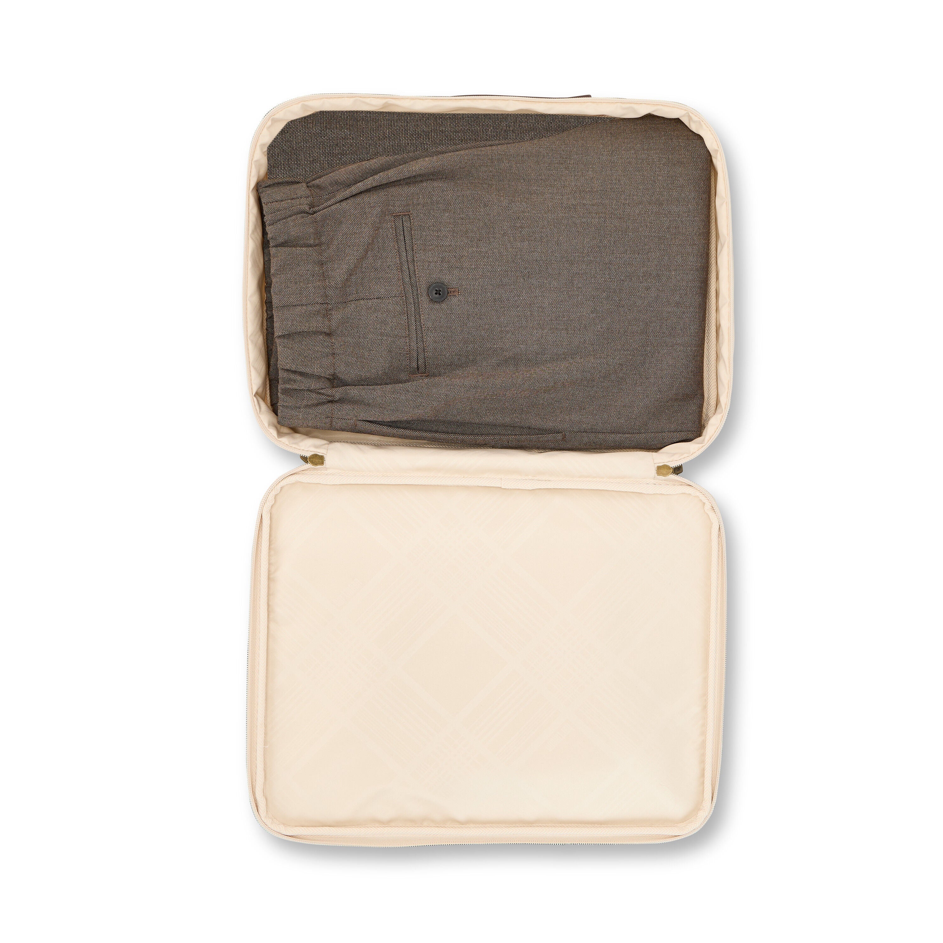 Hartmann Tweed Global Carry-On Spinner in Tweed/Natural Leather — angle view 1