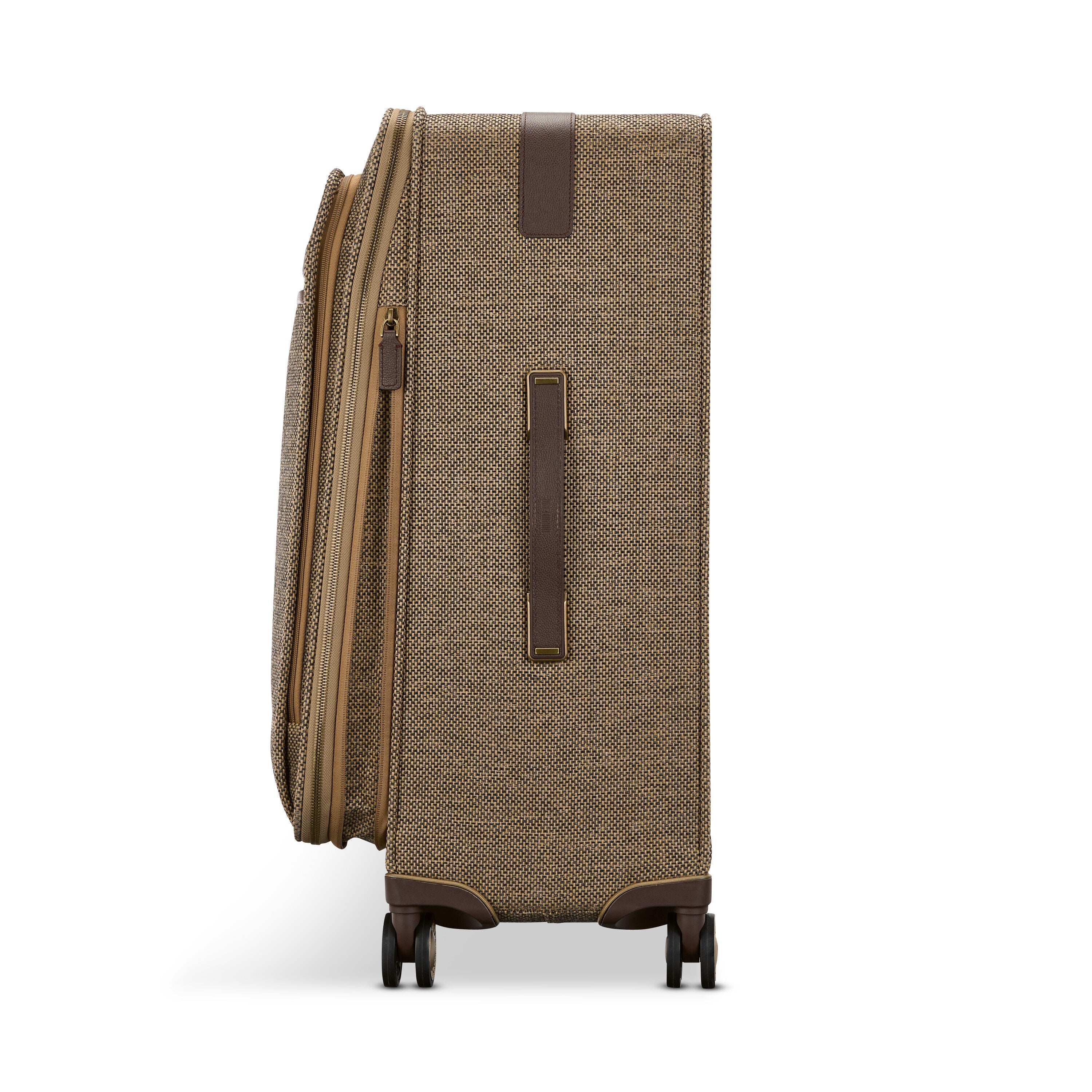 Hartmann Tweed Medium Journey Spinner in Tweed/Natural Leather — angle view 2