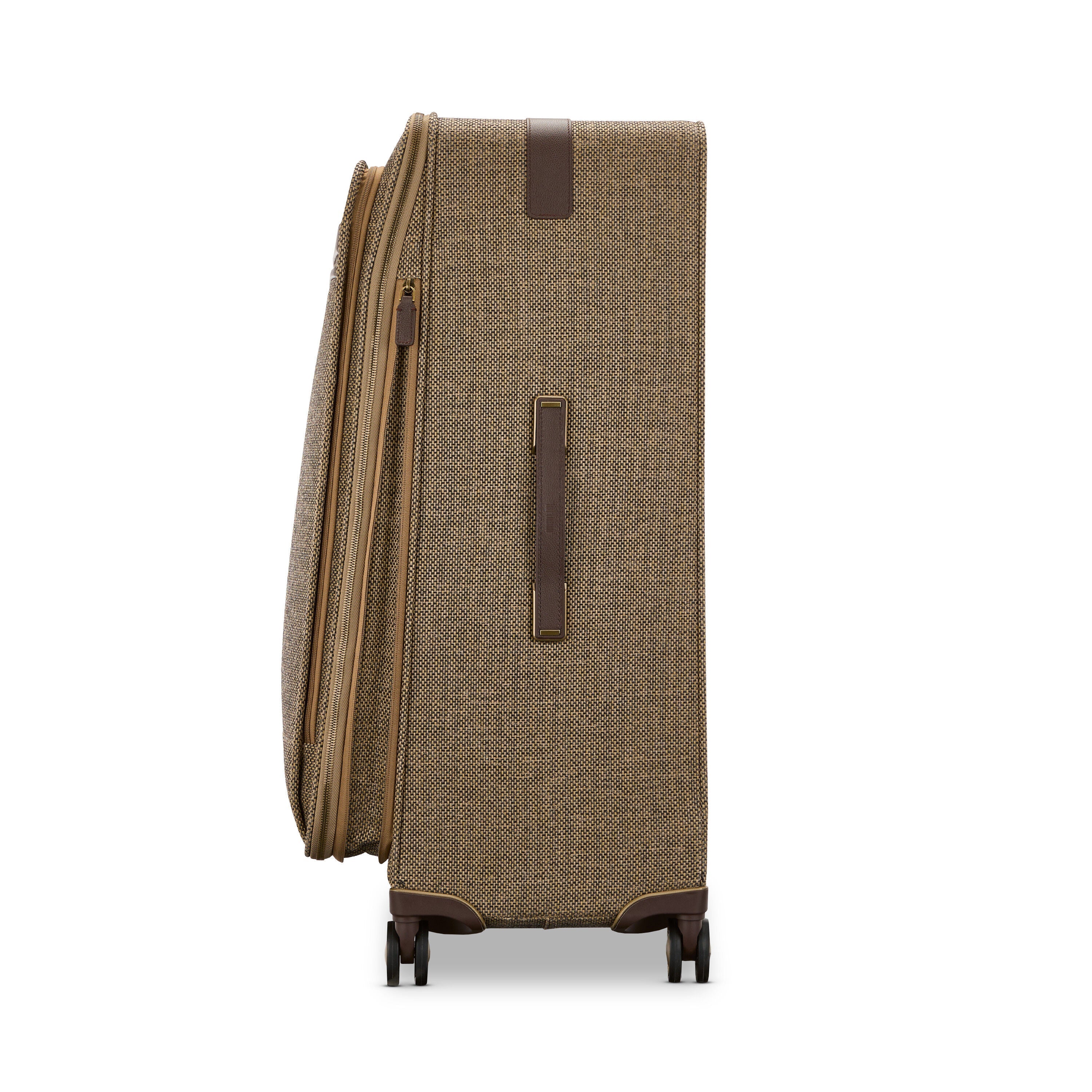 Hartmann Tweed Extended Journey Spinner in Tweed/Natural Leather — angle view 2