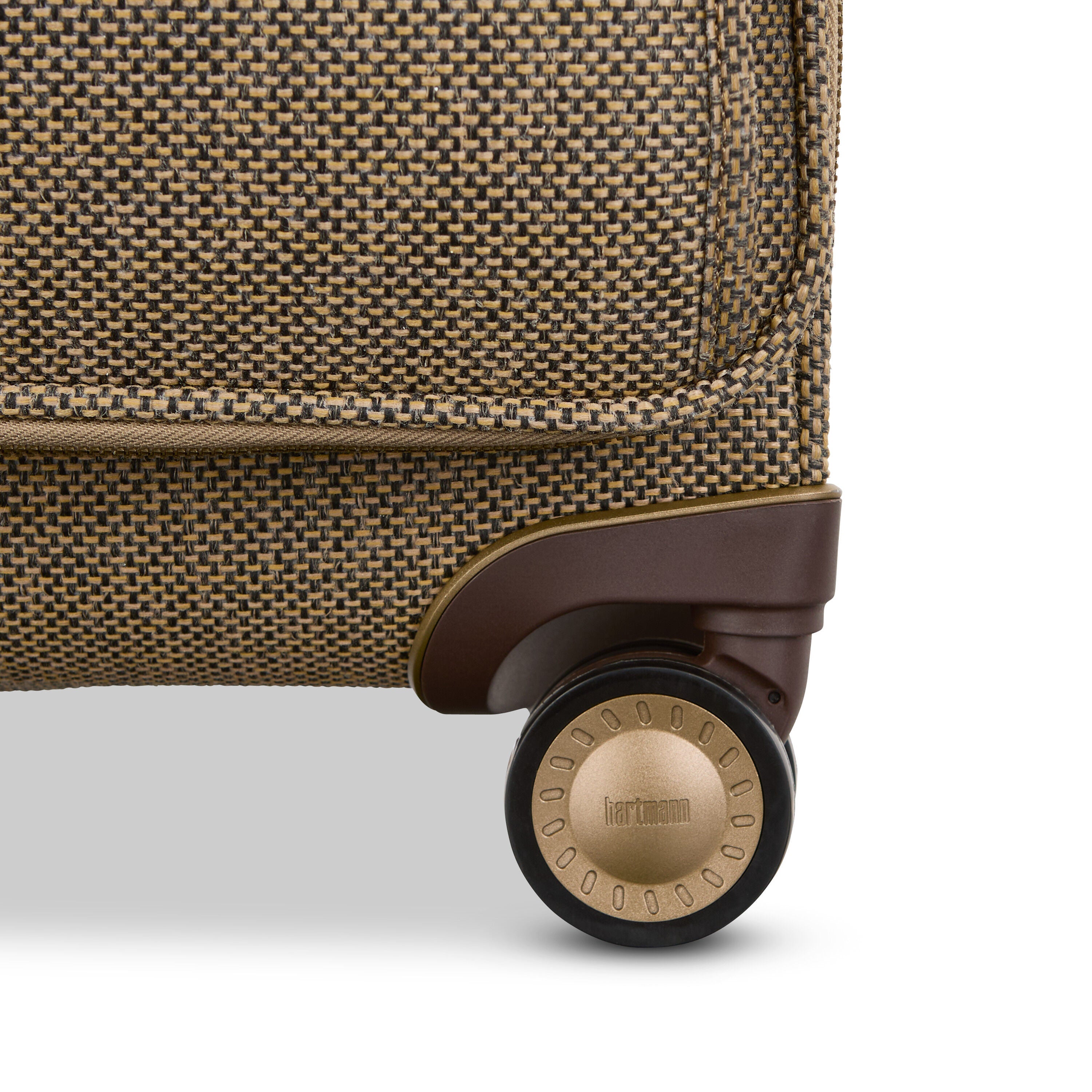 Hartmann Tweed Extended Journey Spinner in Tweed/Natural Leather — angle view 6