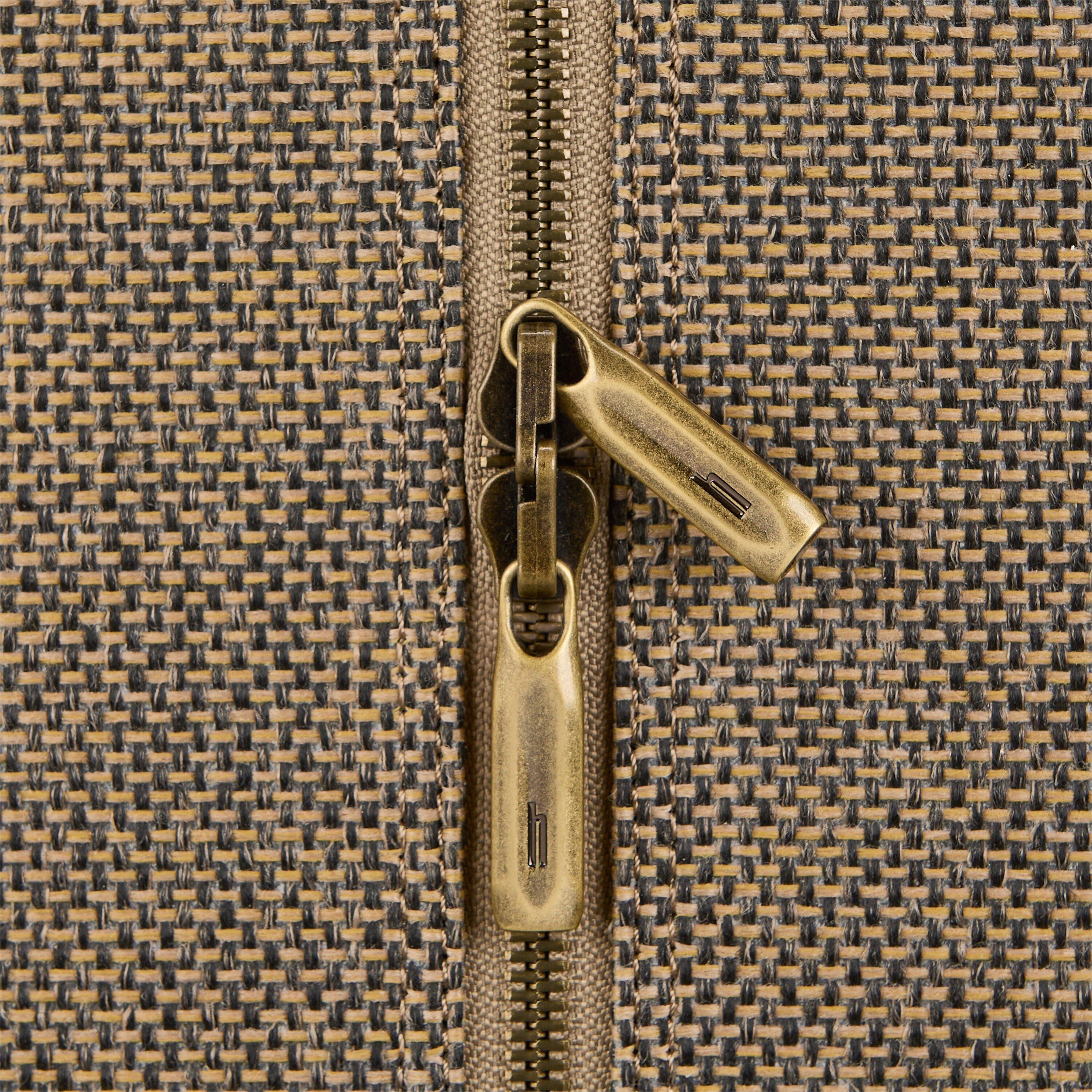Hartmann Tweed Wheeled Garment Bag in Tweed/Natural Leather — angle view 3