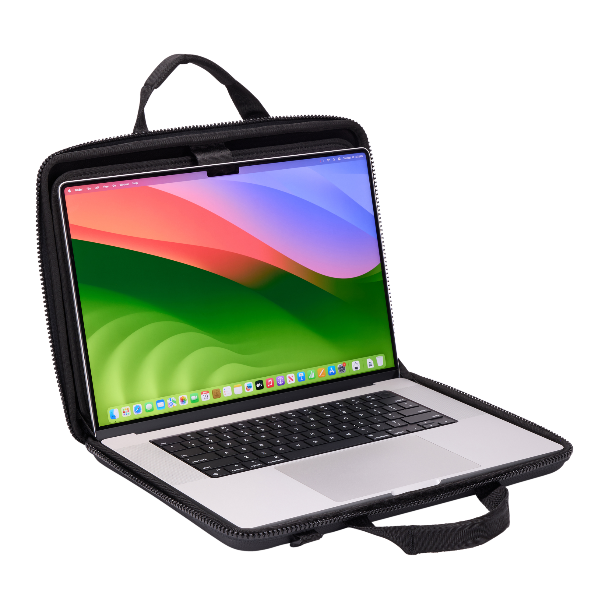 Thule Gauntlet MacBook Pro Attaché 16" in Black — interior view # color_Black