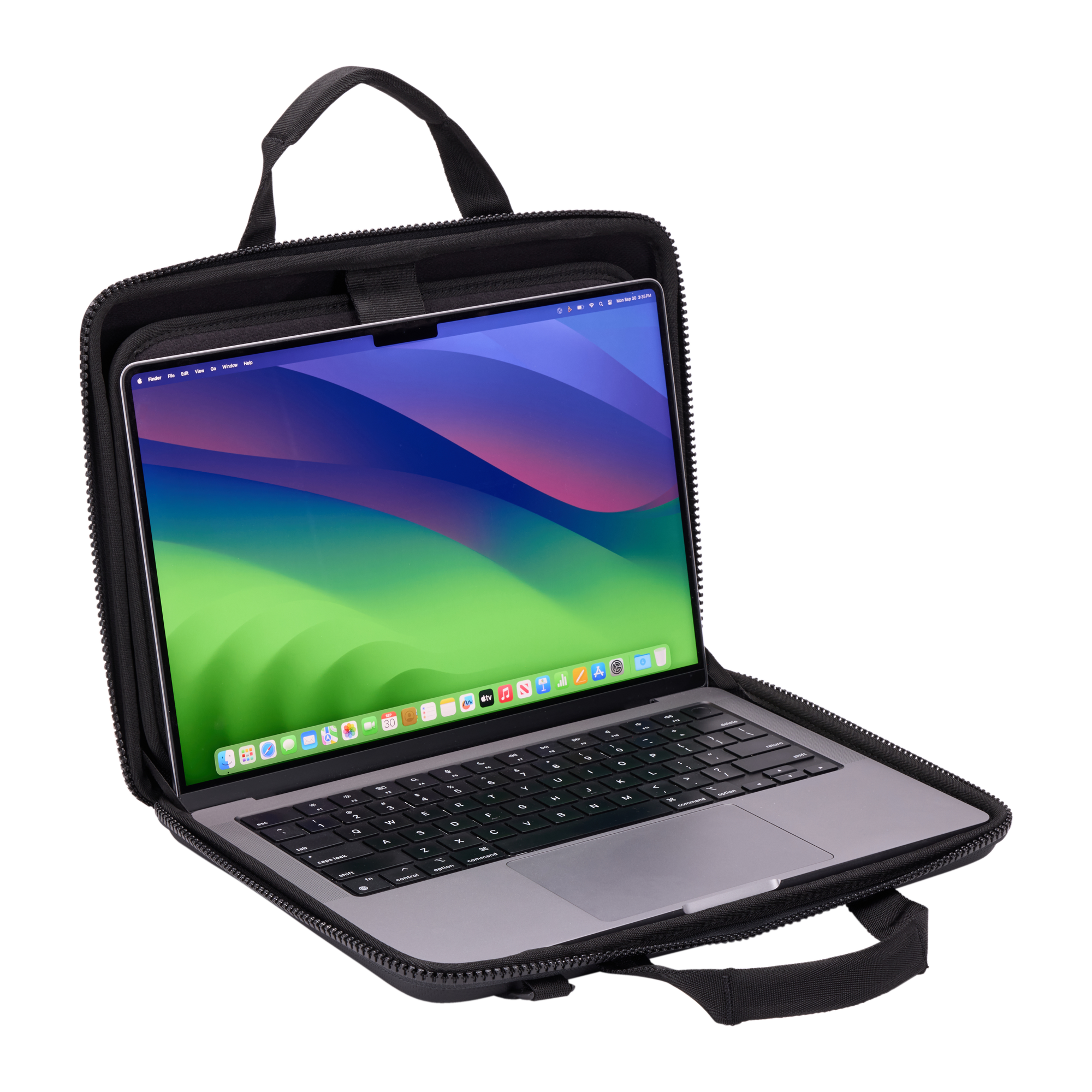 Thule Gauntlet MacBook Pro Attaché 14" in Black — interior view # color_Black