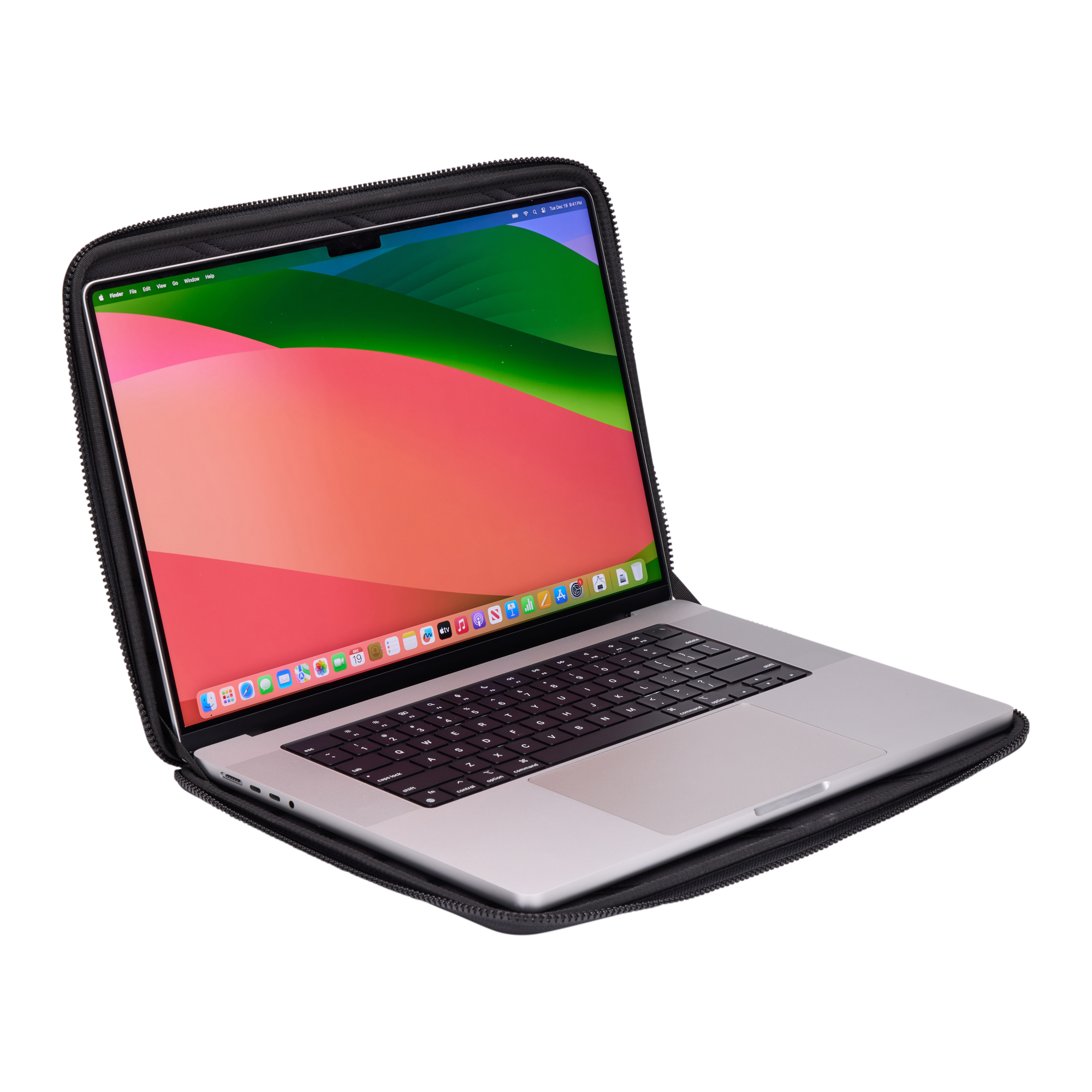 Thule Gauntlet MacBook Pro Sleeve 16" in Black — interior view # color_Black