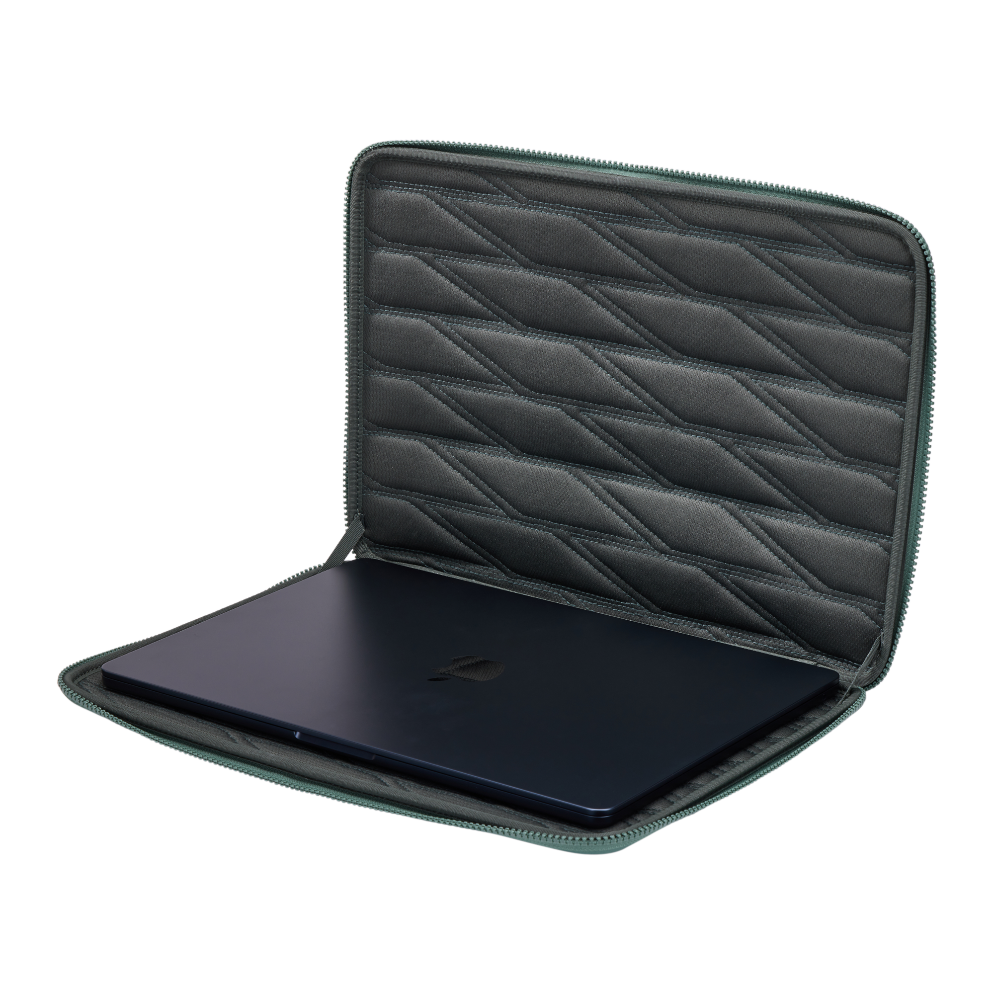 Thule Gauntlet MacBook Pro Sleeve 16" in Hazy Green — interior view 2 # color_Hazy Green