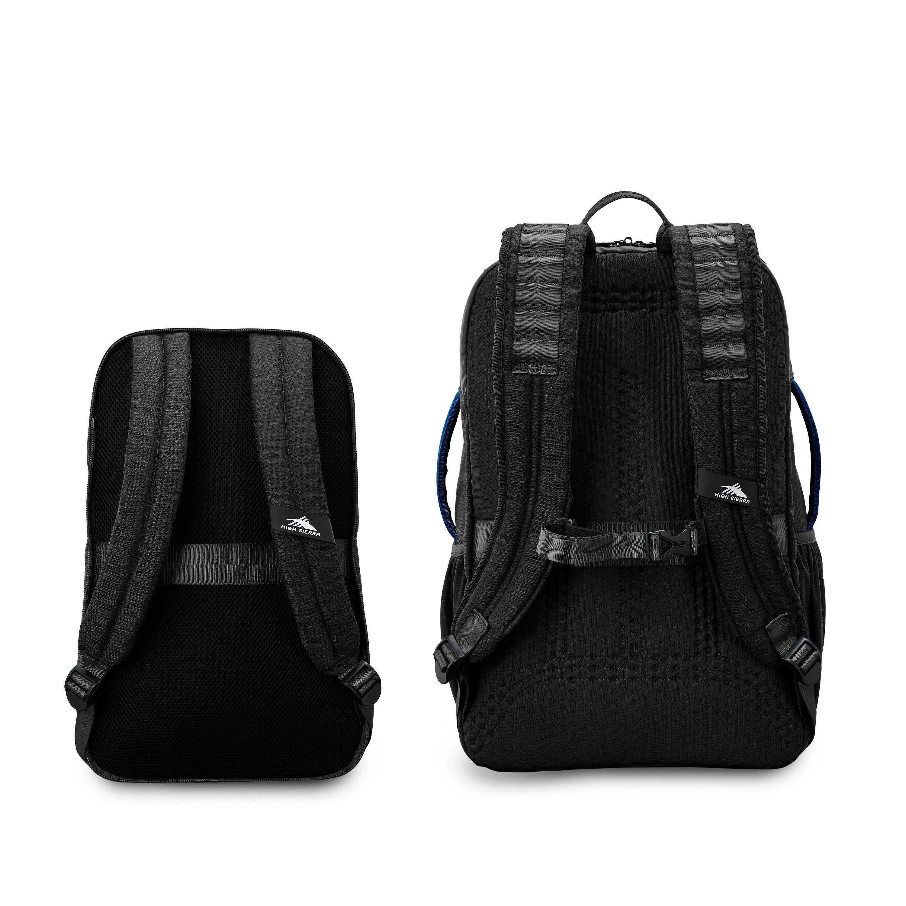High Sierra Hi-Life 3-in-1 Convertible Backpack in Black Blue — back view