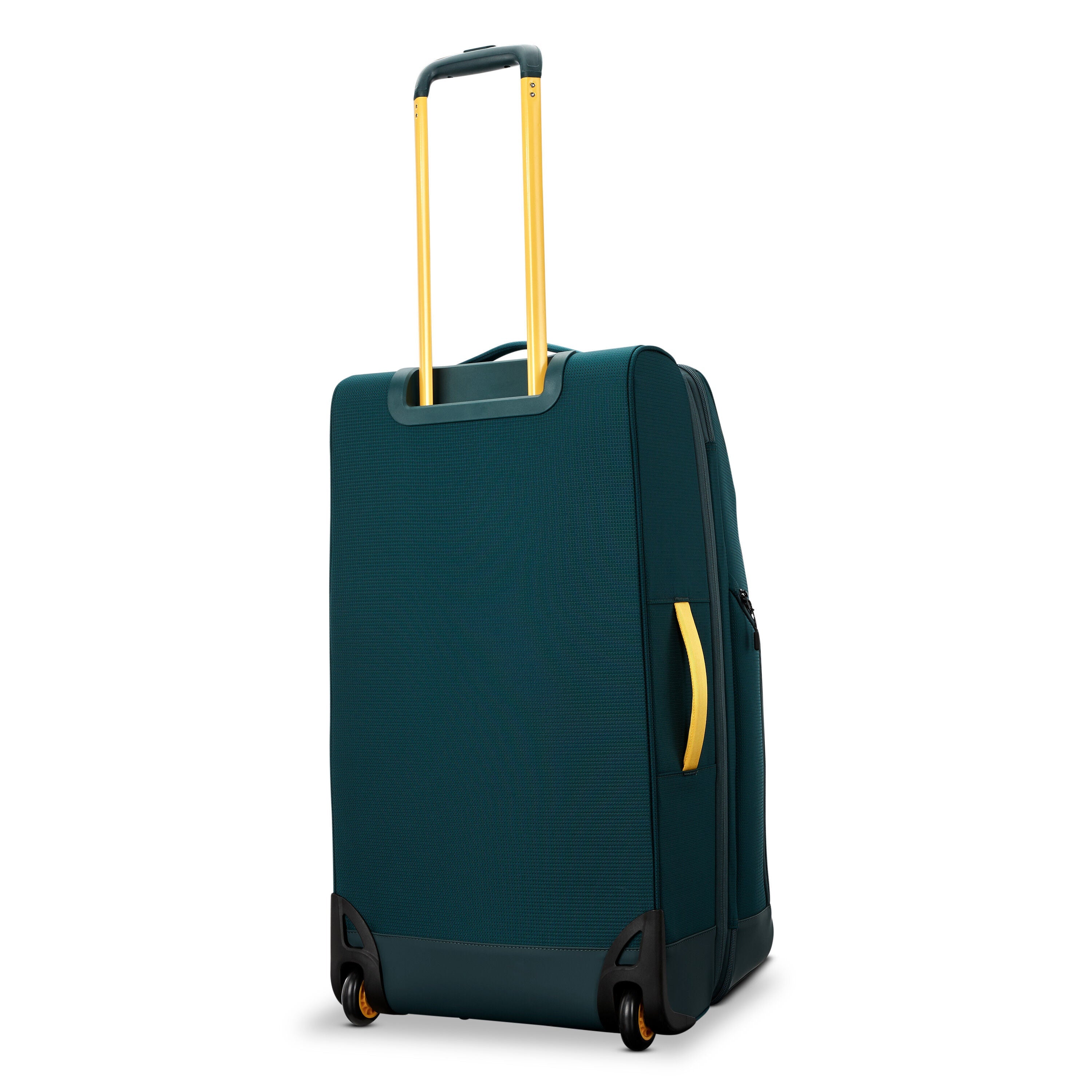 High Sierra Hi-Life Medium Wheeled Duffel in Green Yellow — back view